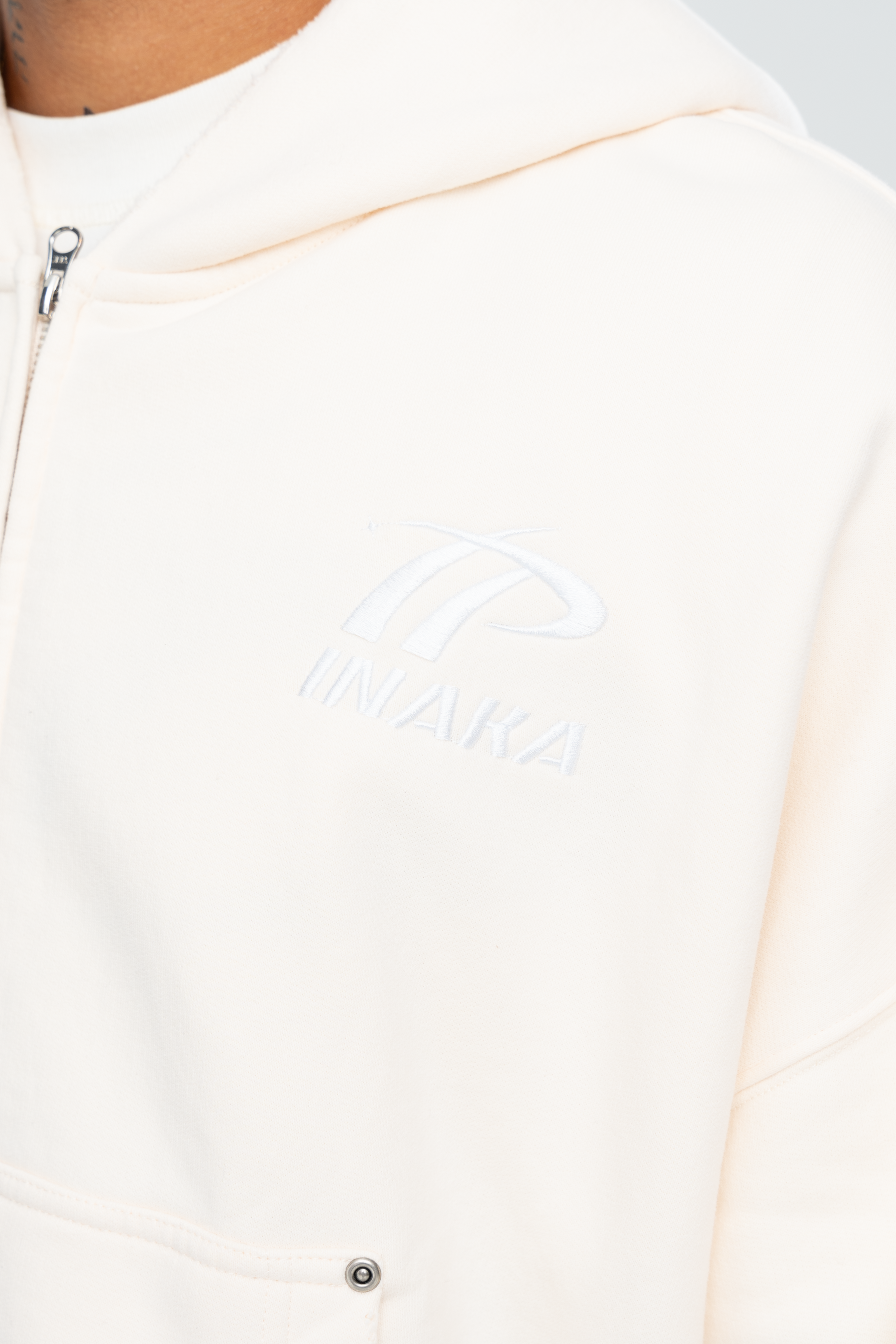 SPORTSWEAR DOUBLE ZIP HOODIE - BEIGE