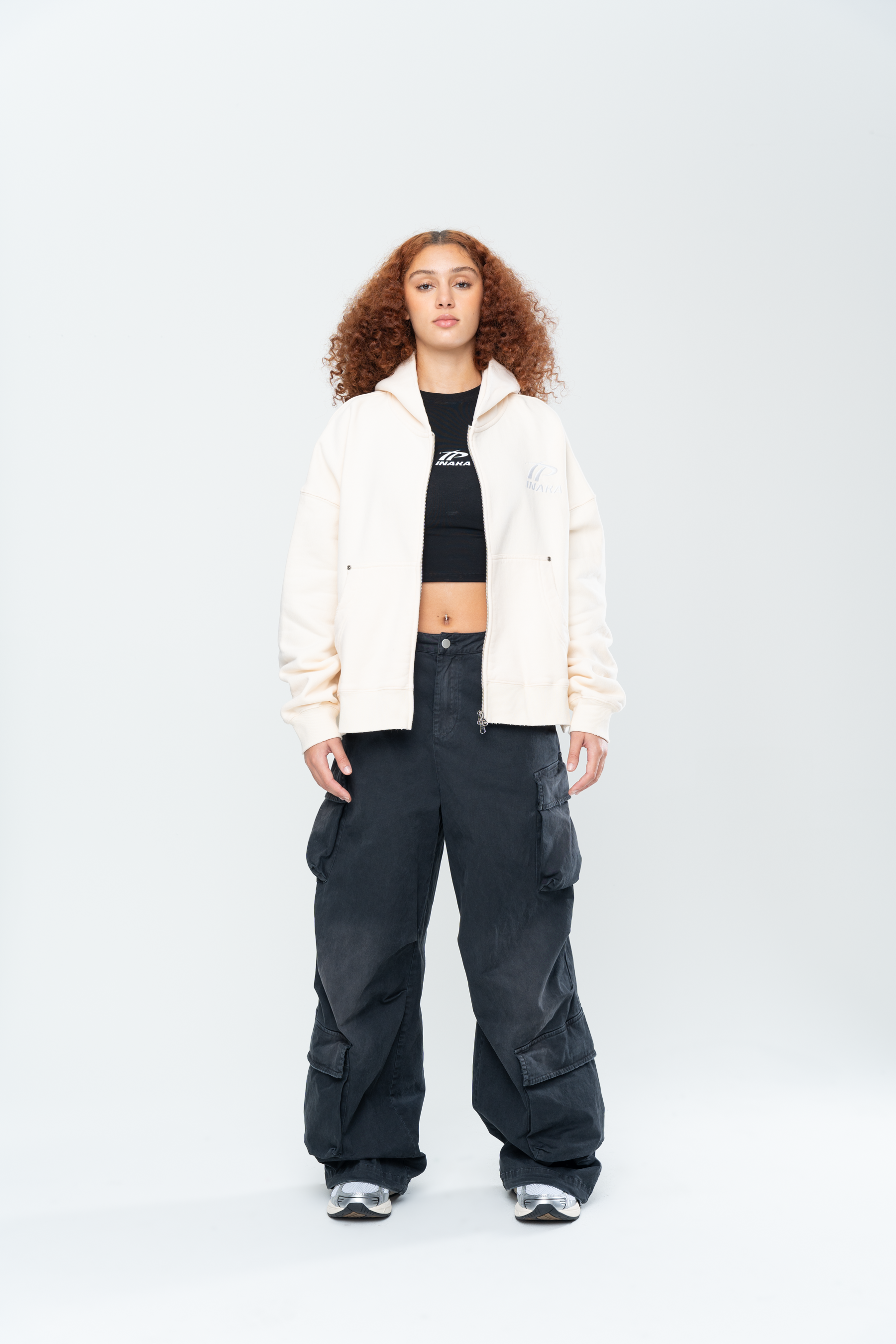 SPORTSWEAR DOUBLE ZIP HOODIE - BEIGE