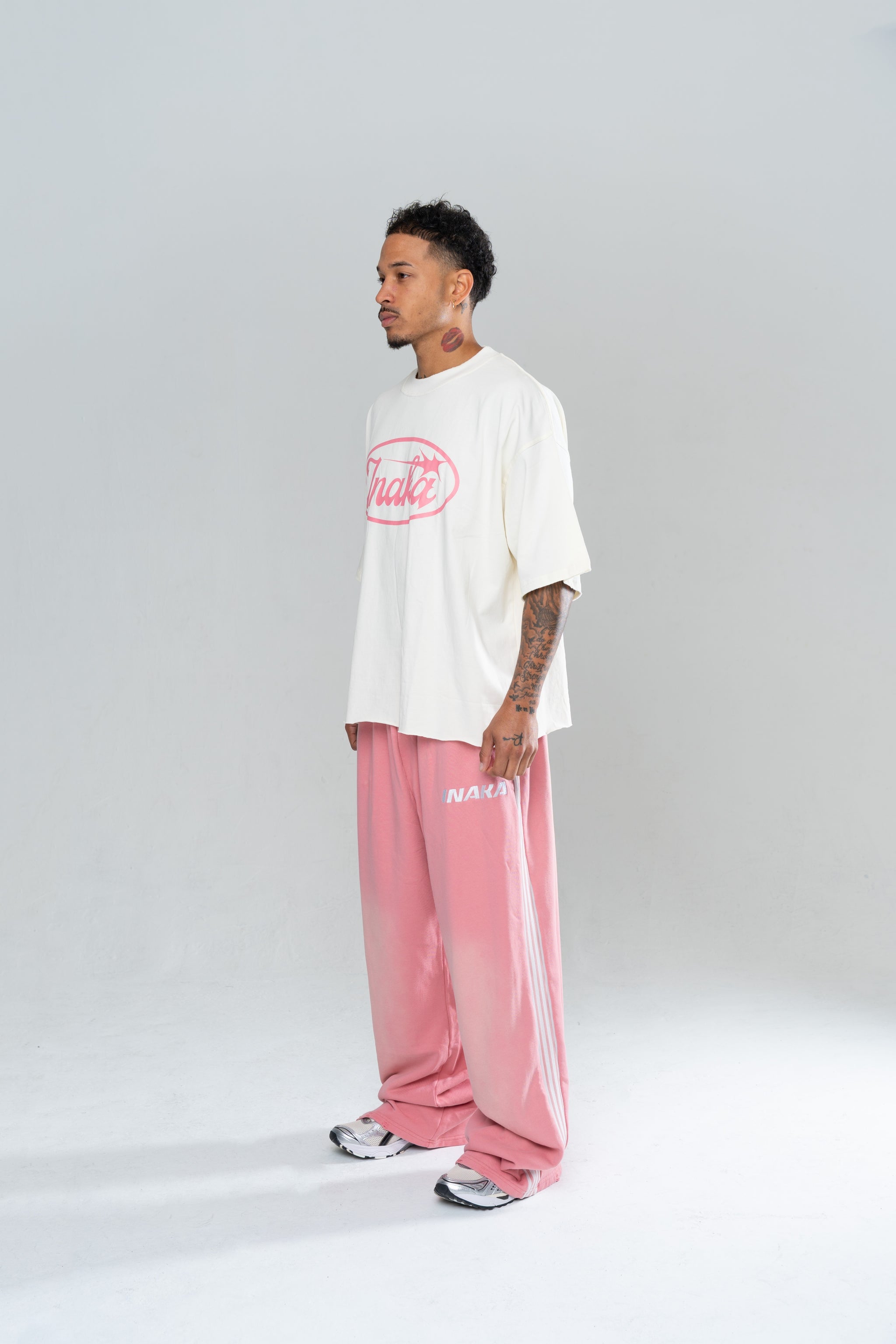 STARLIGHT CROPPED TEE - CREAM/PINK