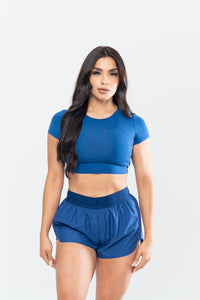 IVY CROPPED TEE - SLATE
