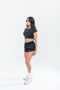 IVY CROPPED TEE - ONYX
