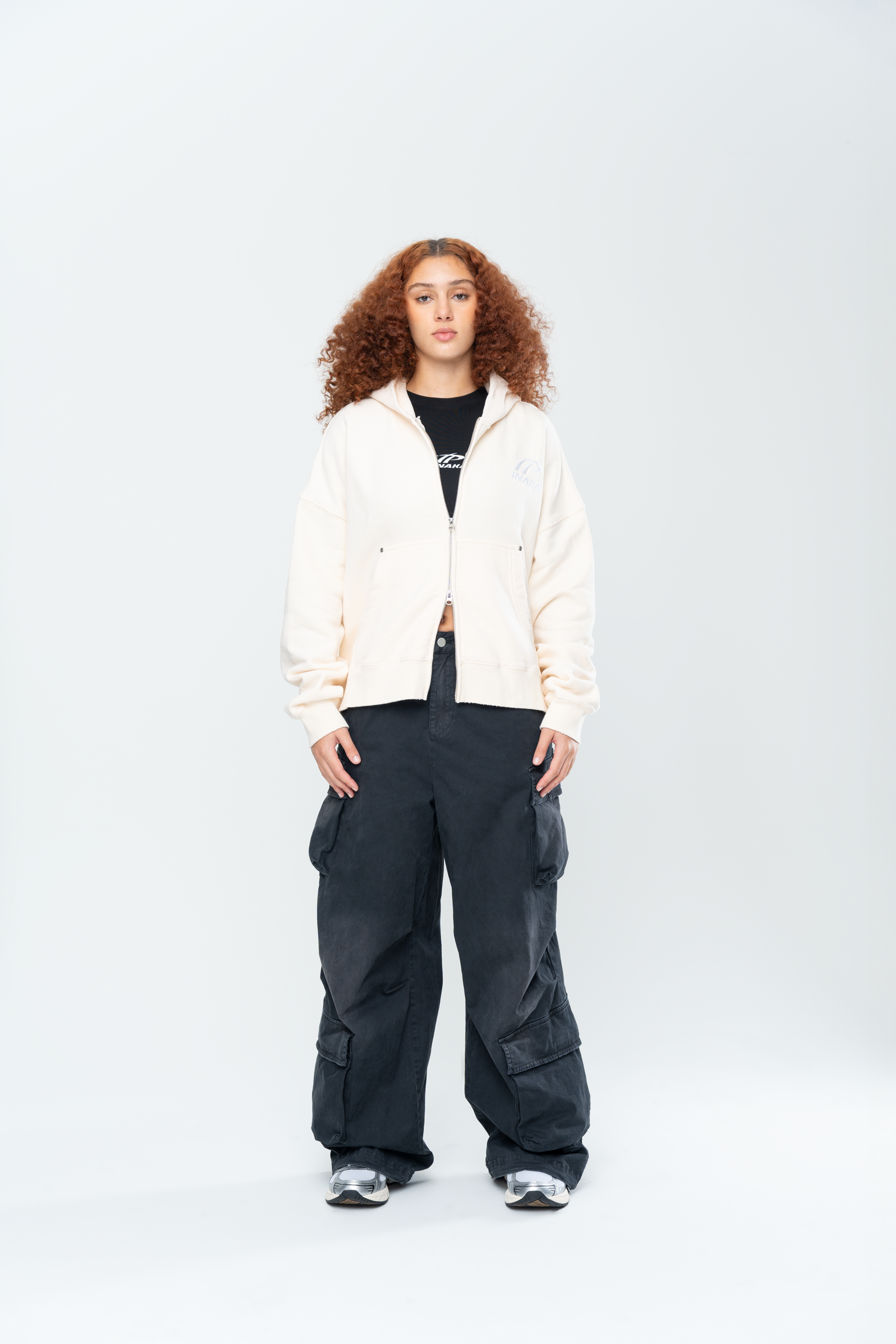 SPORTSWEAR DOUBLE ZIP HOODIE - BEIGE