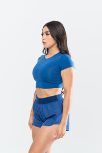 IVY CROPPED TEE - SLATE