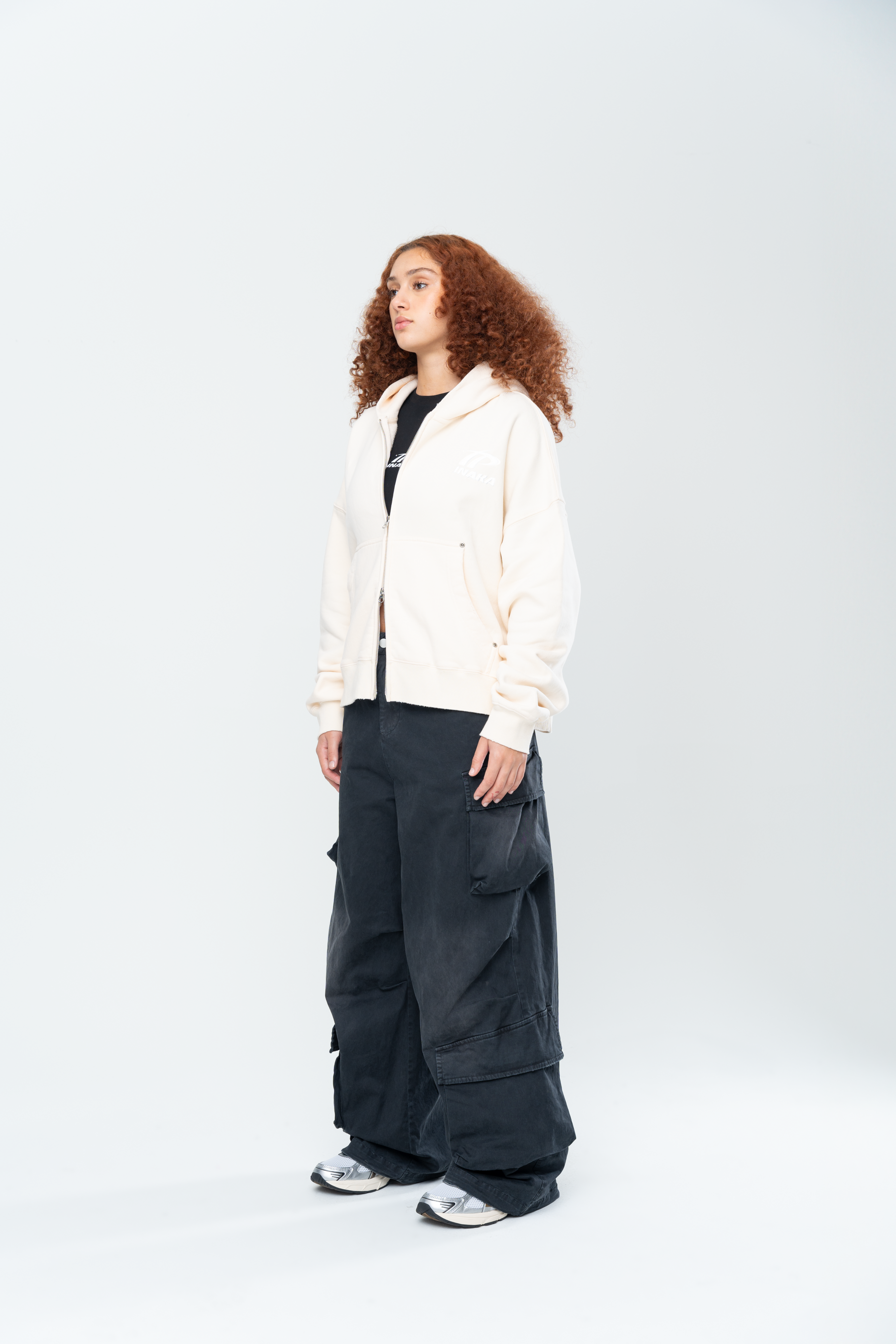 SPORTSWEAR DOUBLE ZIP HOODIE - BEIGE