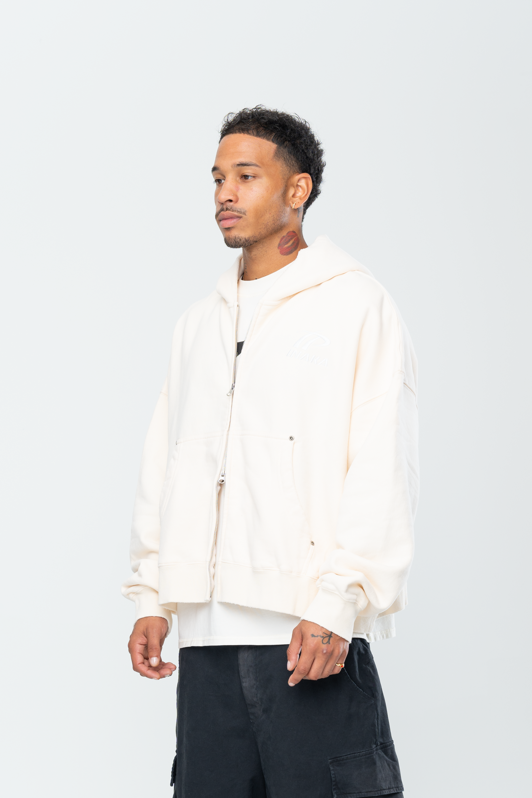 SPORTSWEAR DOUBLE ZIP HOODIE - BEIGE
