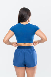 IVY CROPPED TEE - SLATE