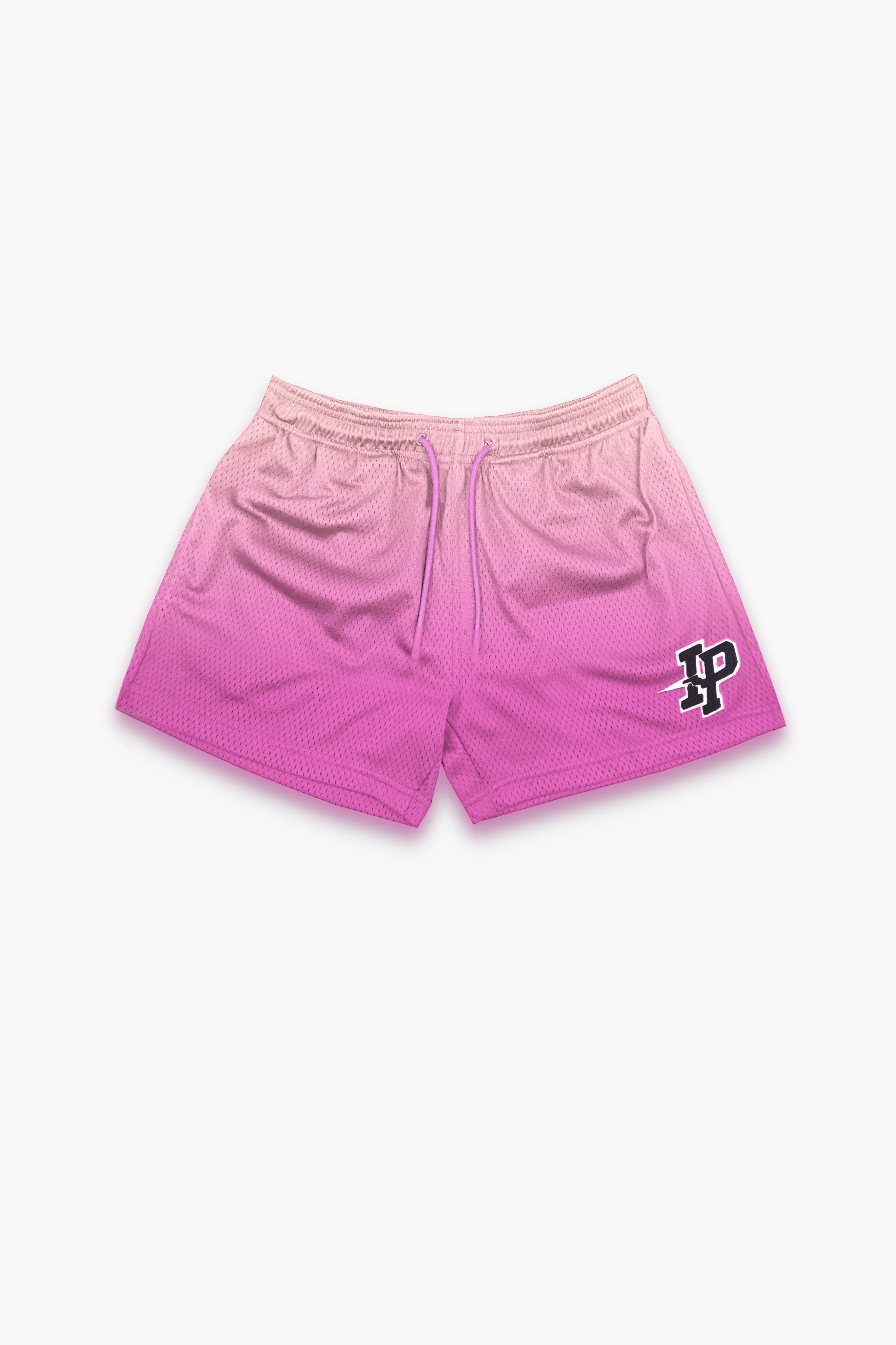 Women's Graphic Mesh Shorts - Pink Gradient