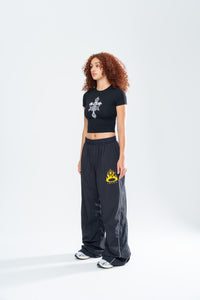 CRUCIFIX BABY TEE - BLACK