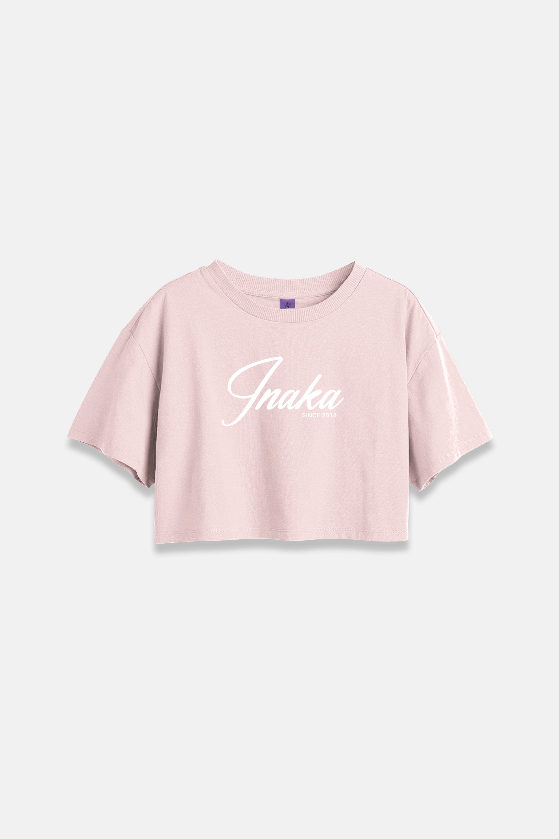 JUNGLE SCRIPT CROP TEE - MAUVE