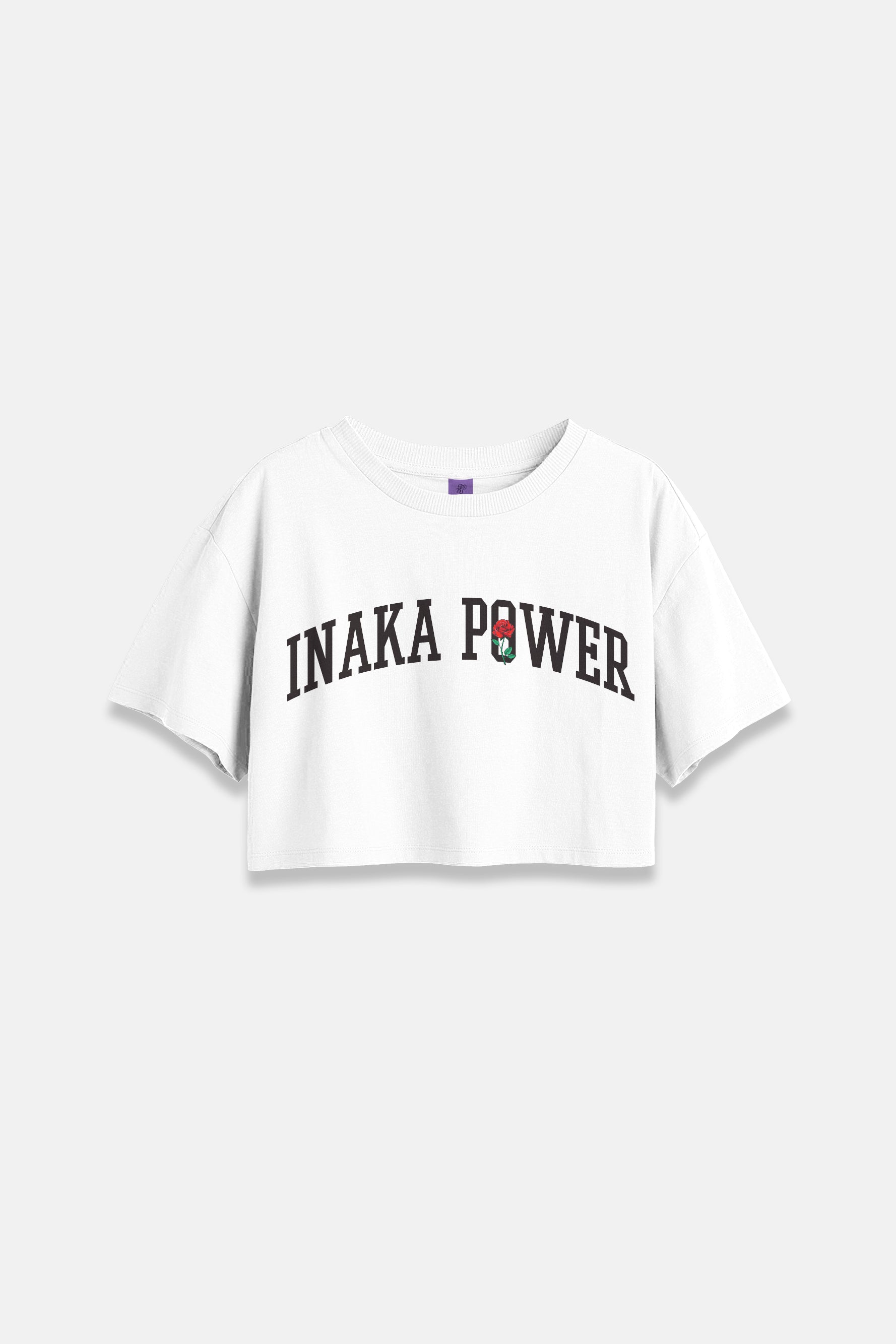 ROSE CROP TEE - WHITE