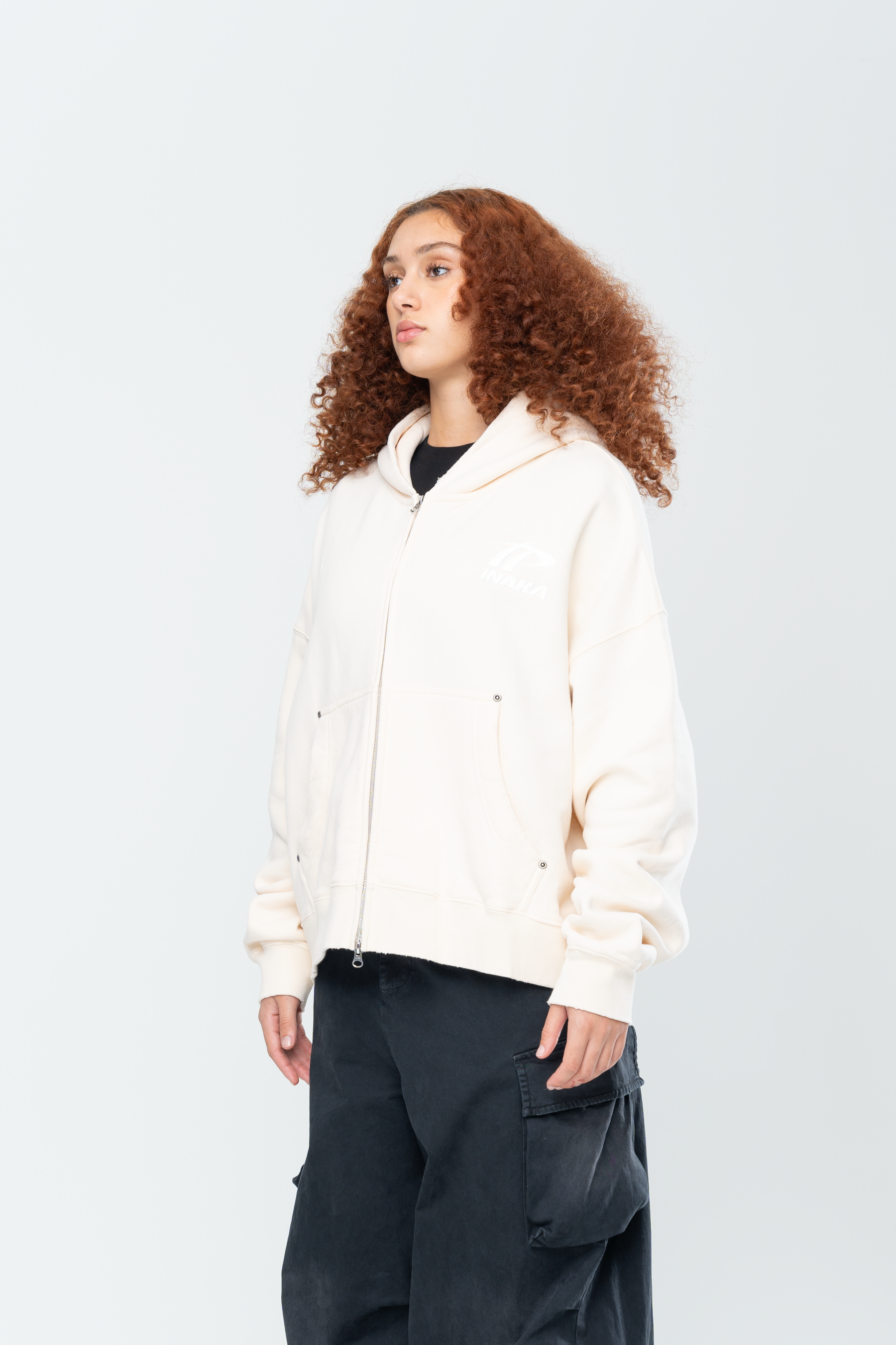 SPORTSWEAR DOUBLE ZIP HOODIE - BEIGE
