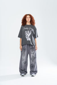 SACRED CROPPED TEE - VINTAGE BLACK