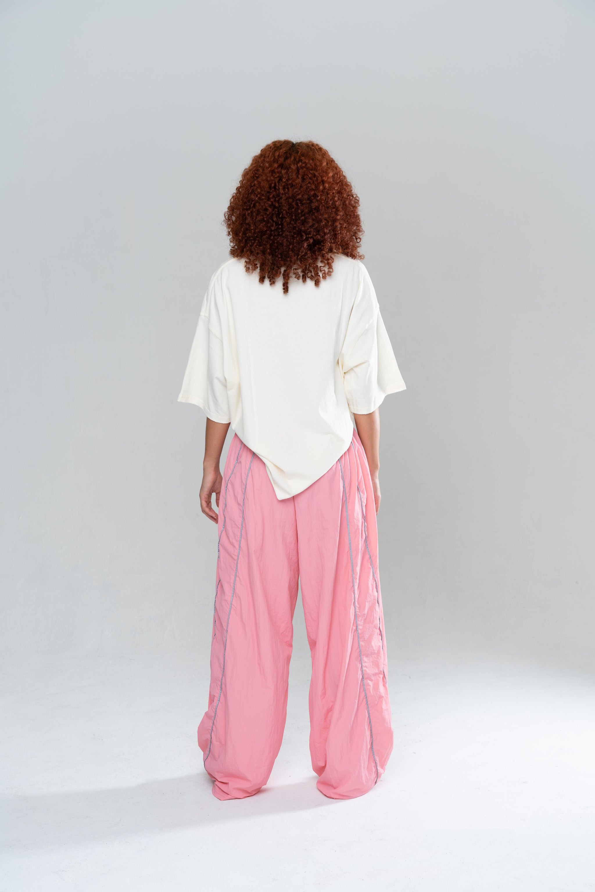 STARLIGHT CROPPED TEE - CREAM/PINK