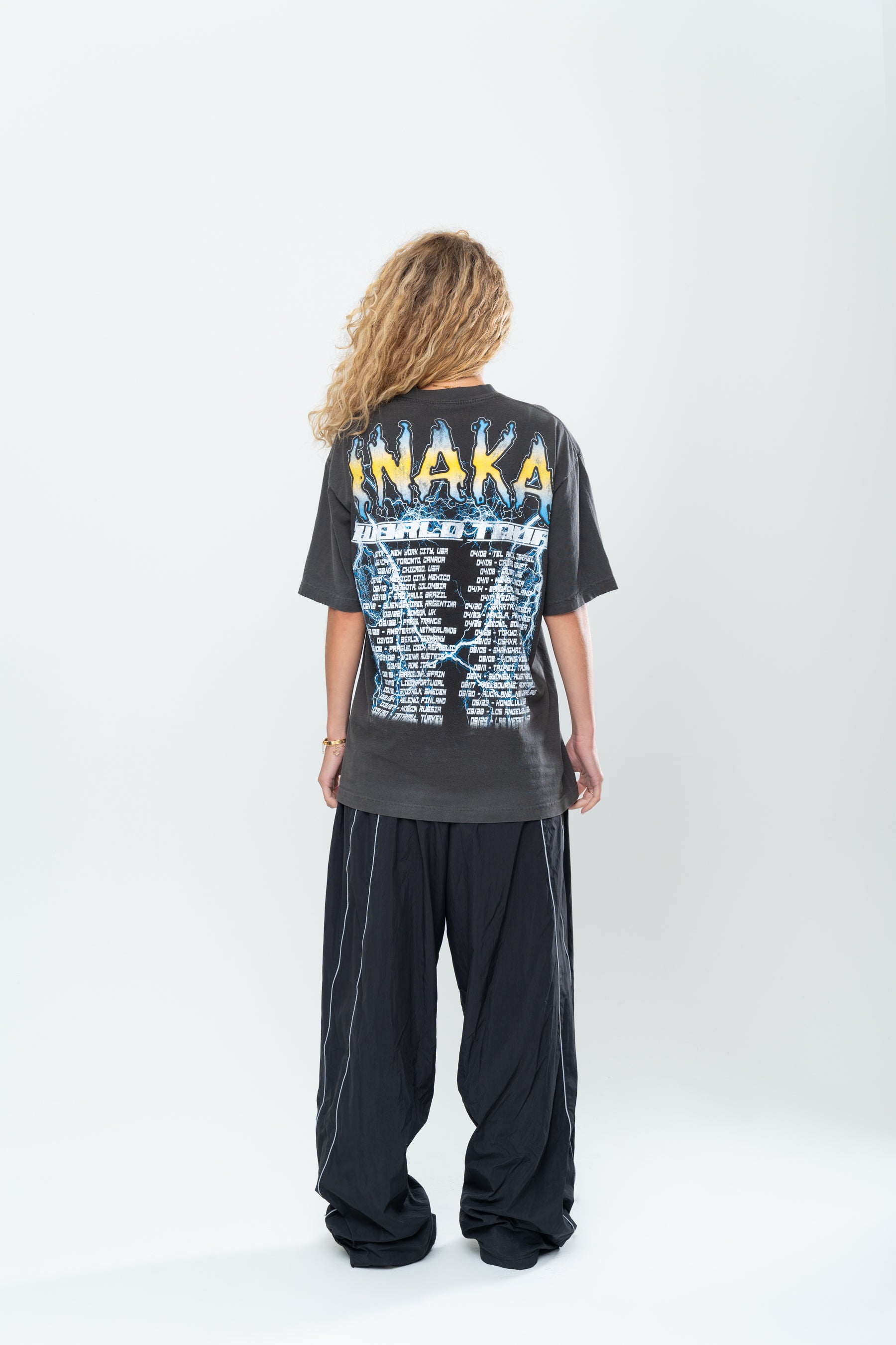 INAKA SKULL CRUSHER TEE - VINTAGE BLACK