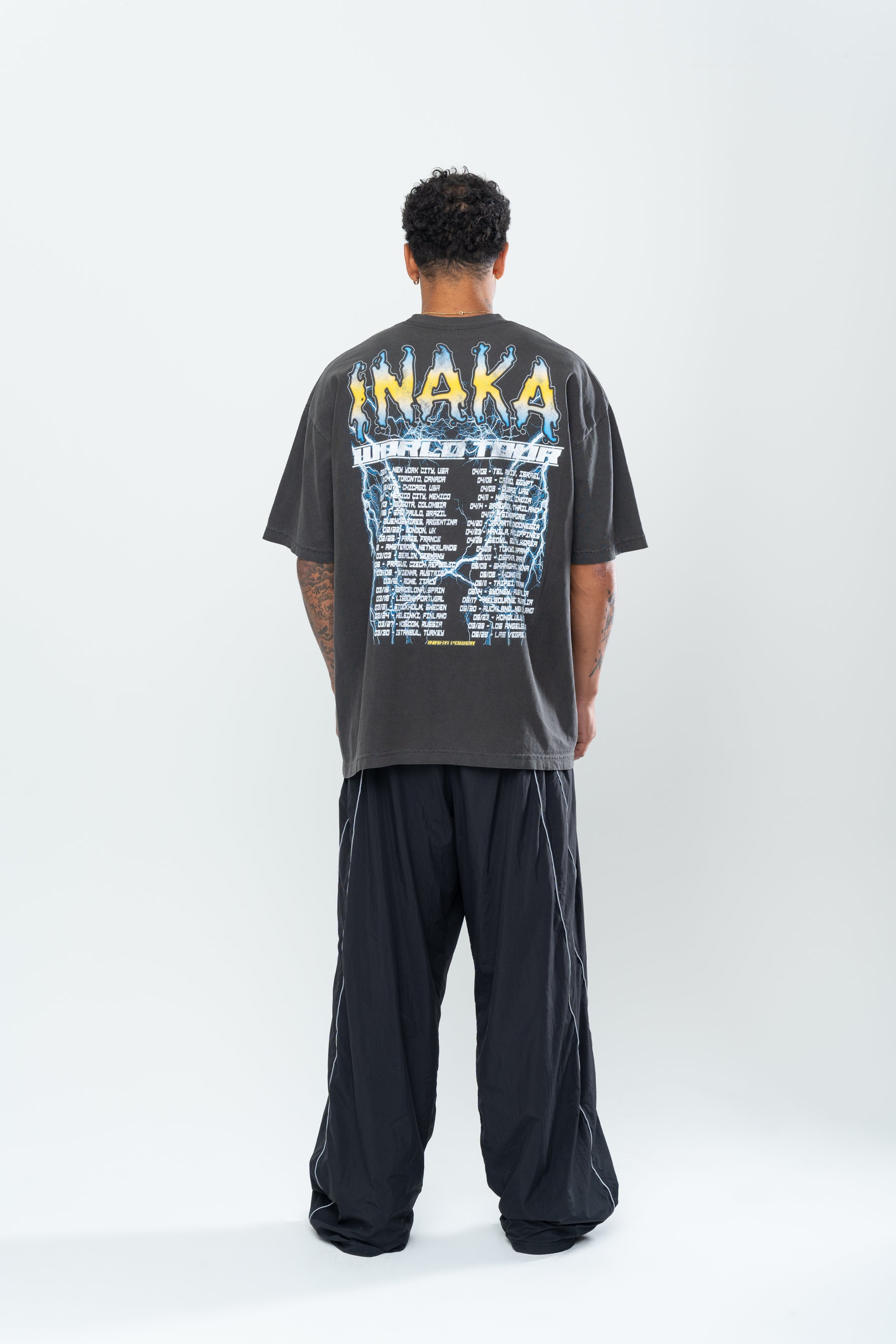 INAKA SKULL CRUSHER TEE - VINTAGE BLACK