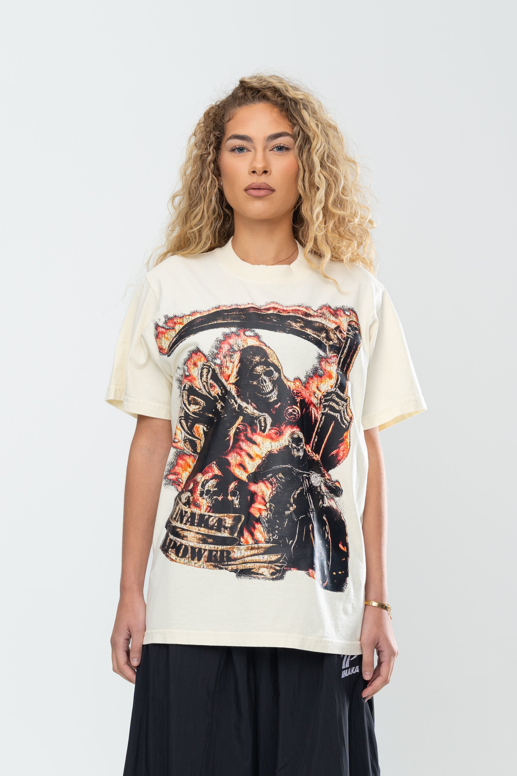 INAKA ROAD REAPER TEE - CREAM