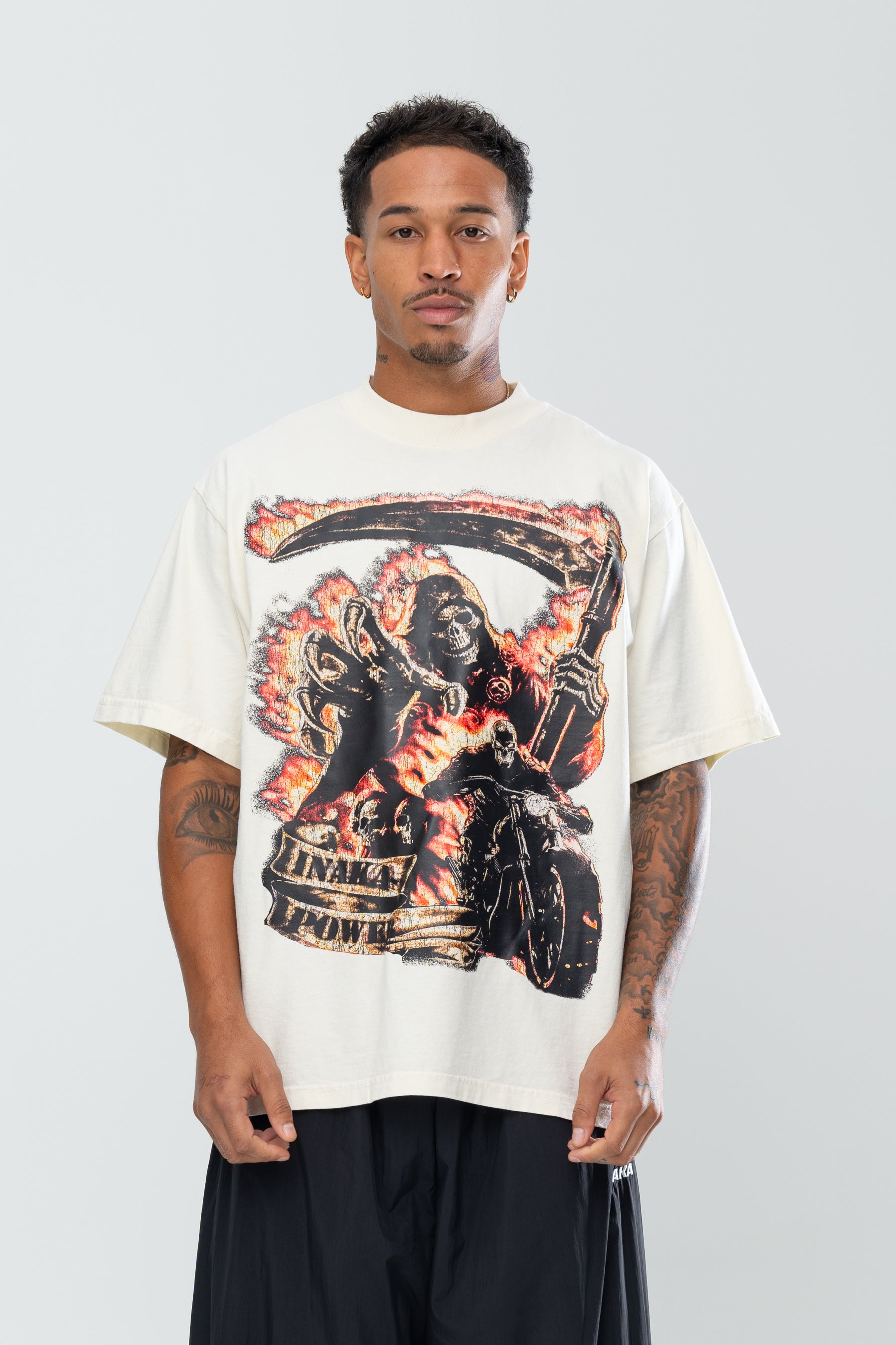 INAKA ROAD REAPER TEE - CREAM