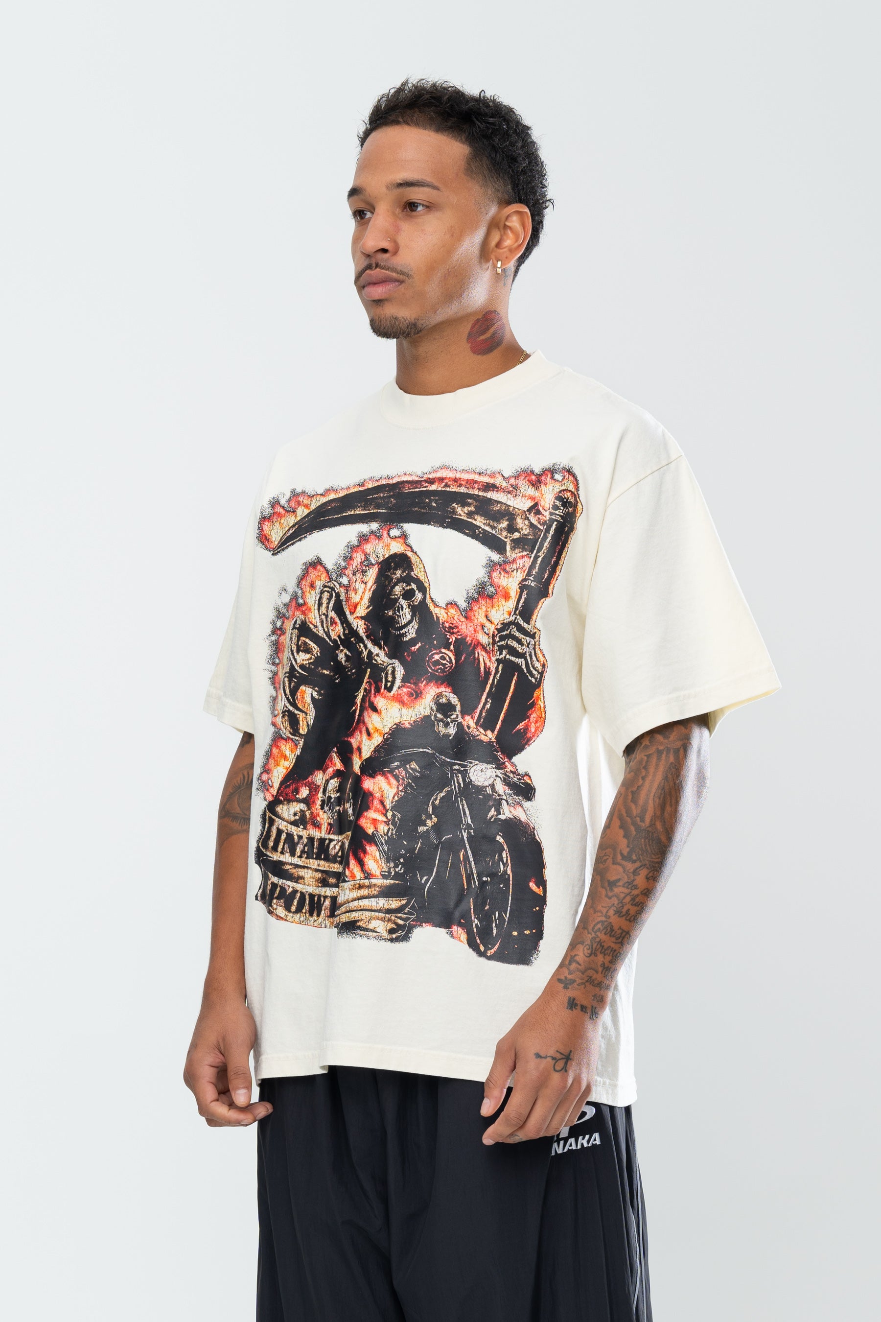 INAKA ROAD REAPER TEE - CREAM