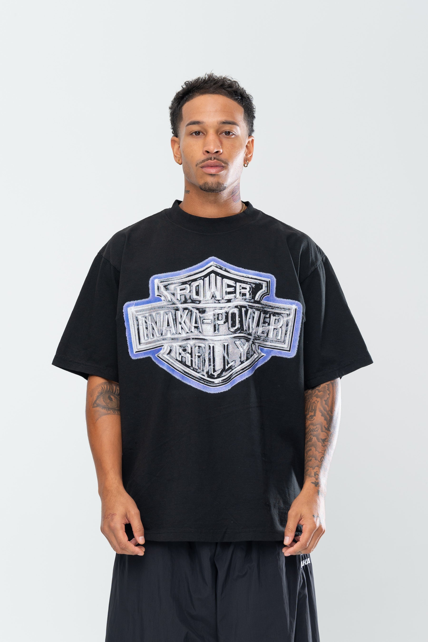 INAKA POWER RALLY TEE - BLACK
