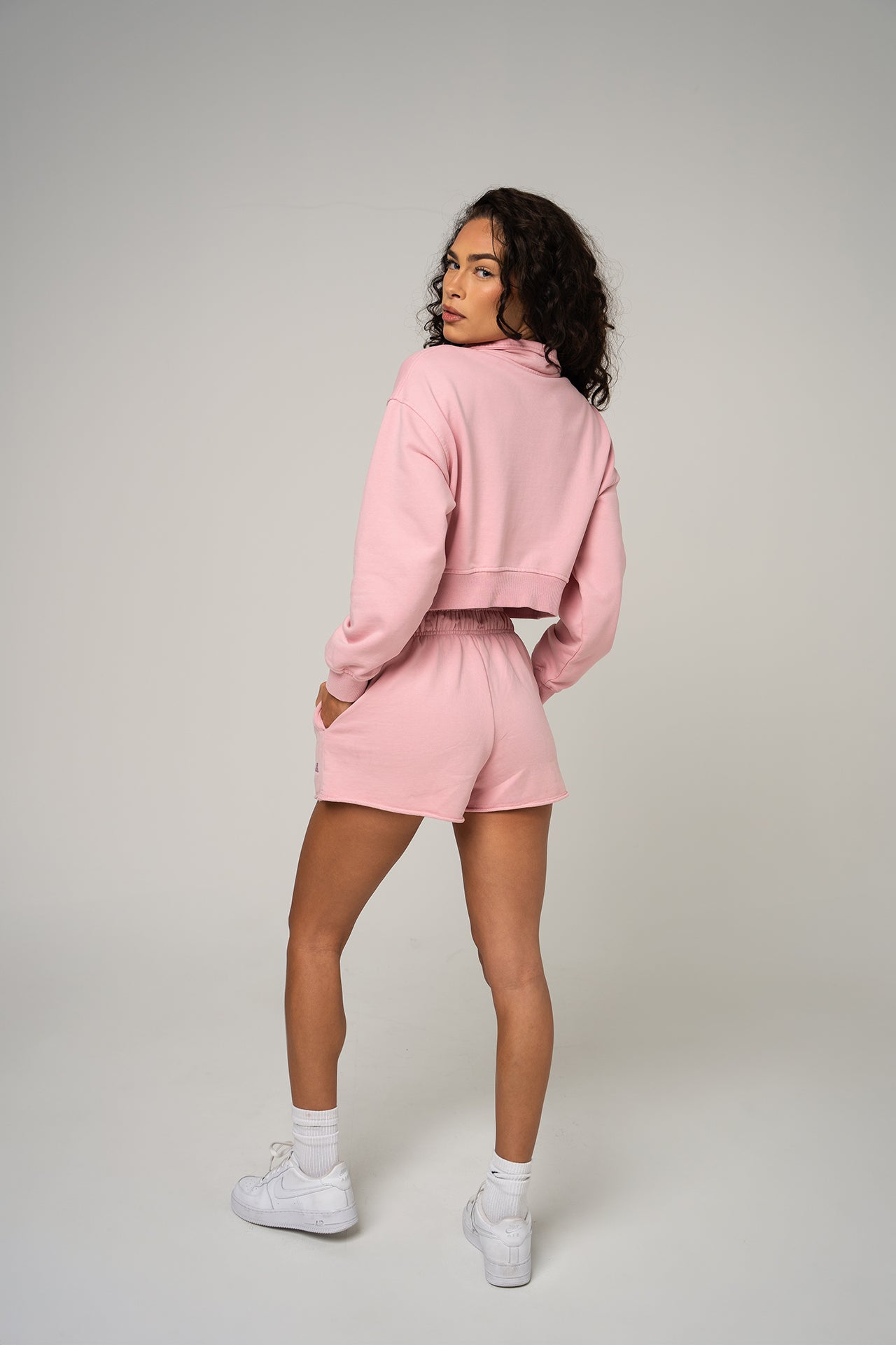 WOMEN'S FLEECE SHORTS - PINK
