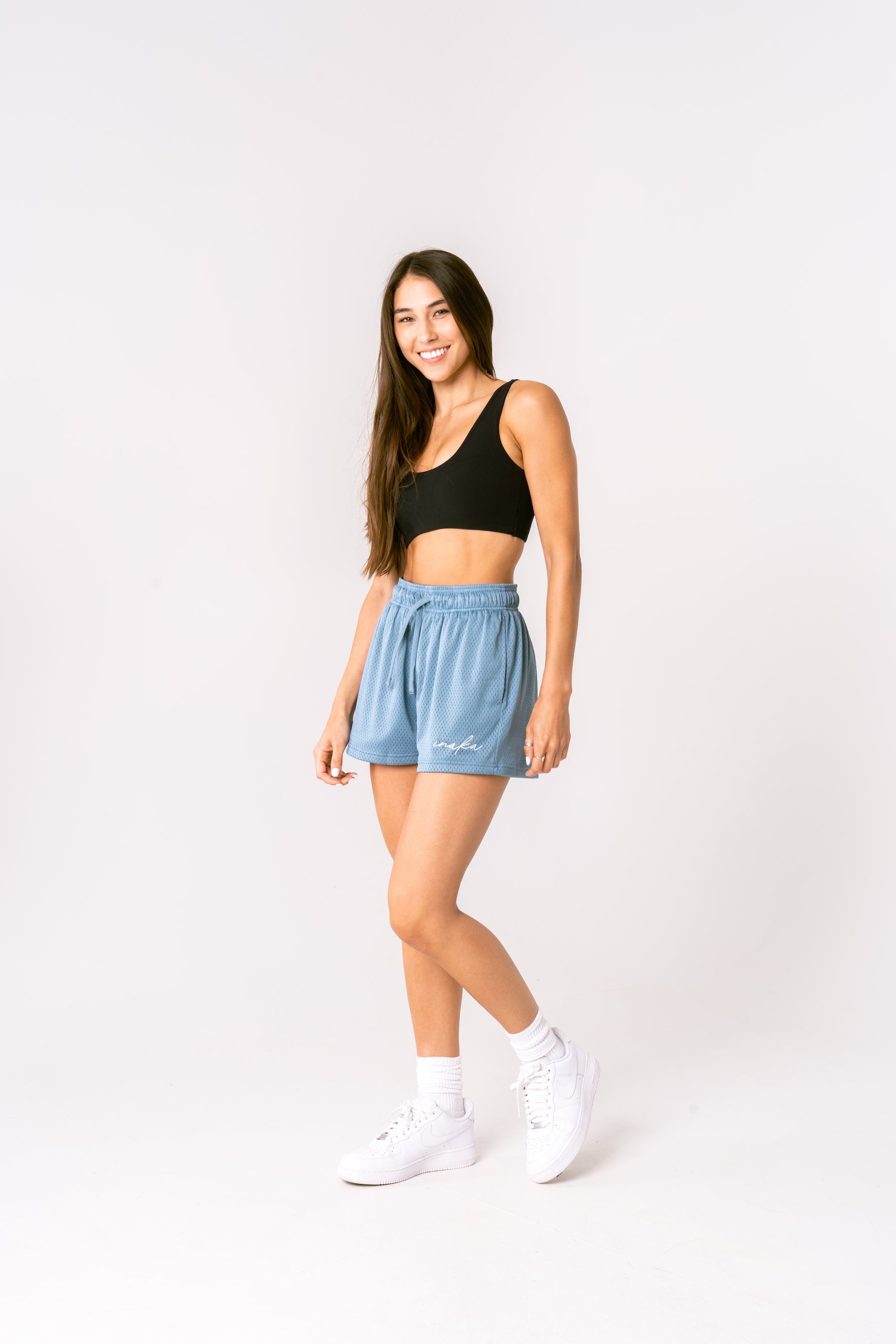 Women's Basic Shorts - Steel Blue