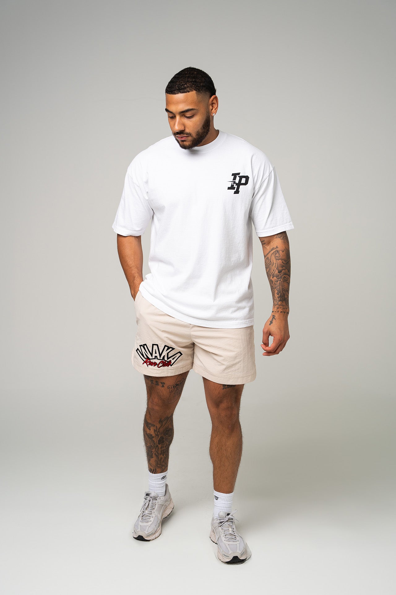 MEN'S NYLON DIAL SHORTS - CREAM