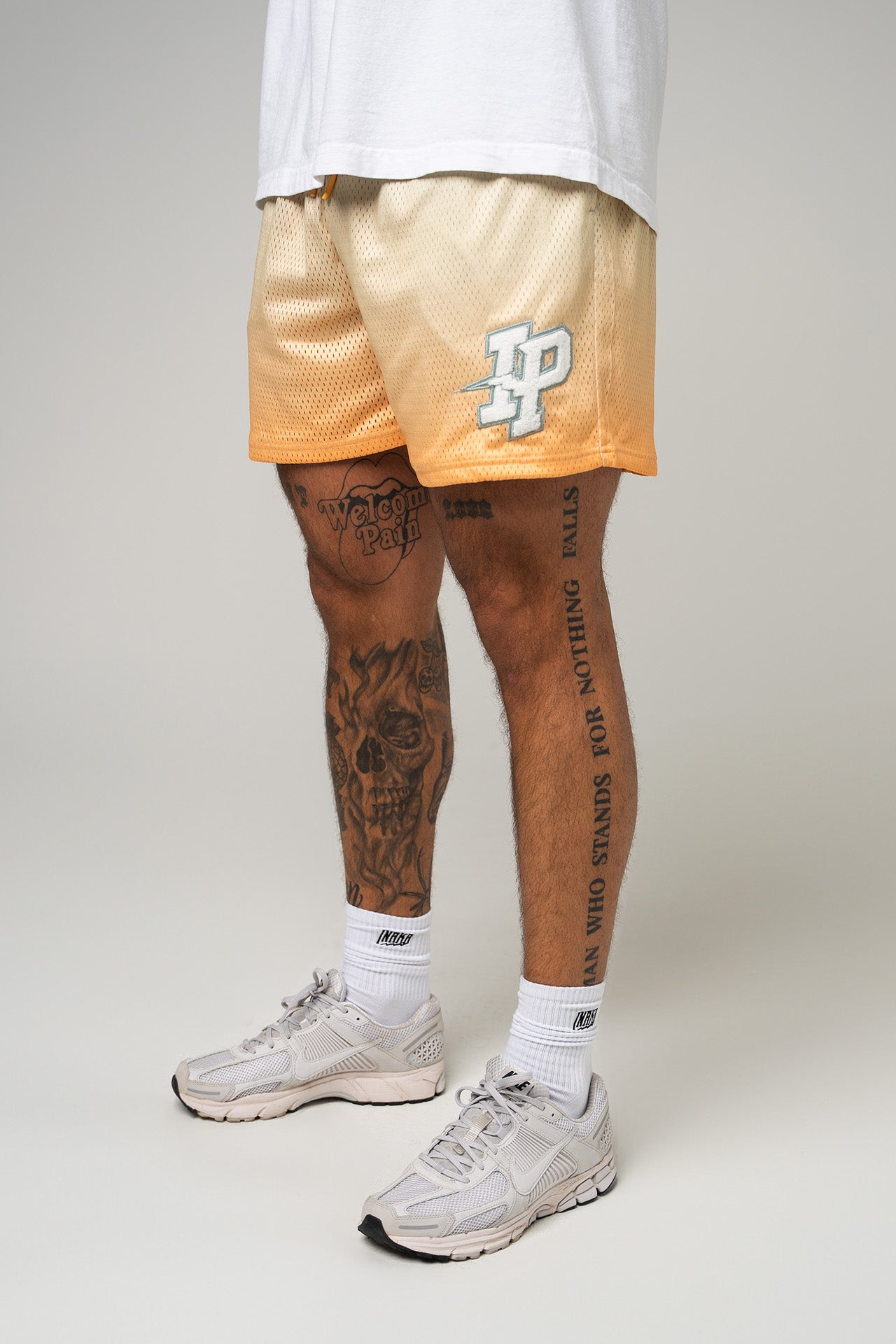 Men's Graphic Mesh Shorts - Sand Gradient
