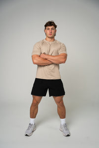 CORE PERFORMANCE SHORT SLEEVE - TAUPE
