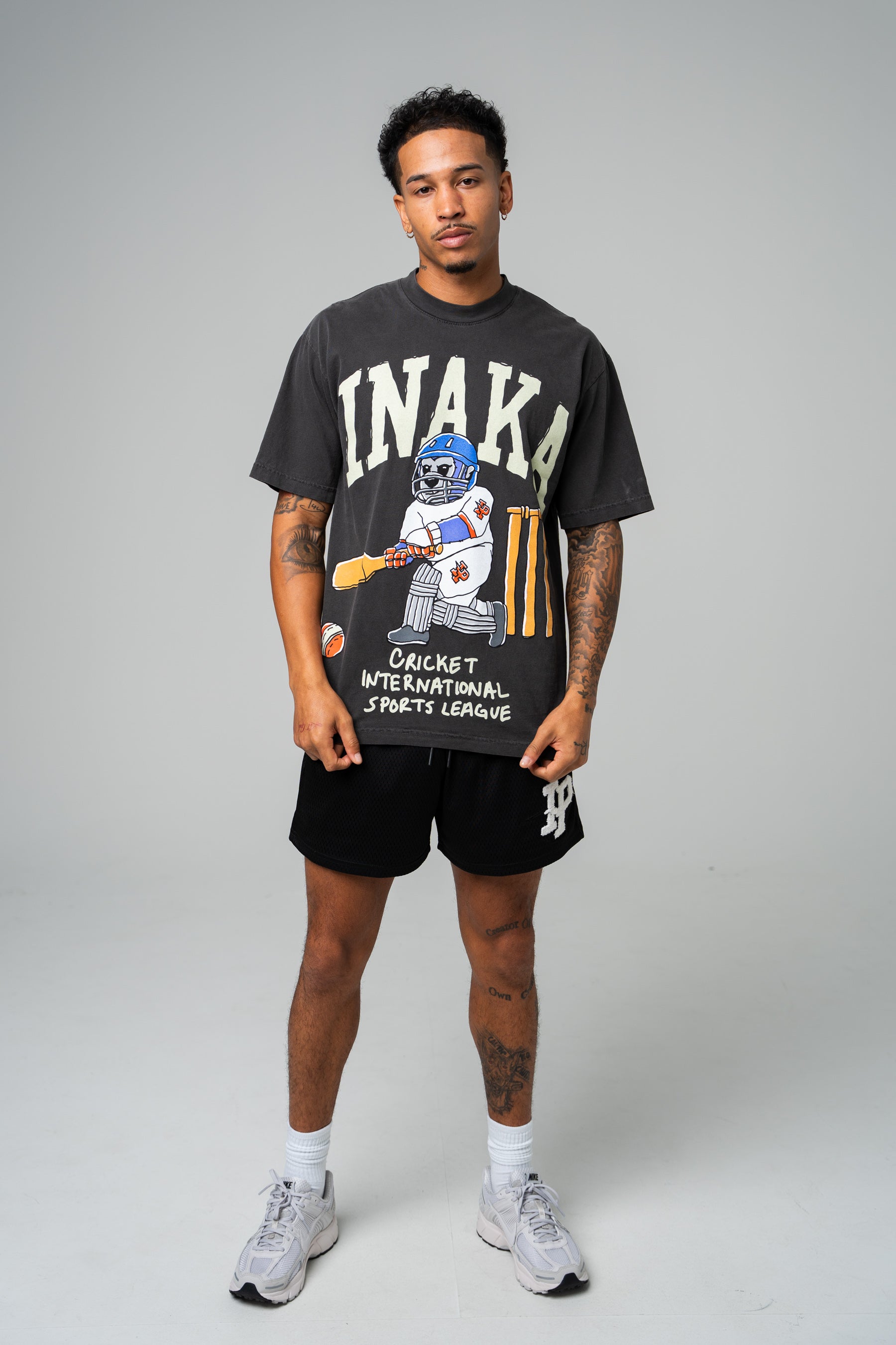 Club Cricket Teddy Tee - Vintage Black