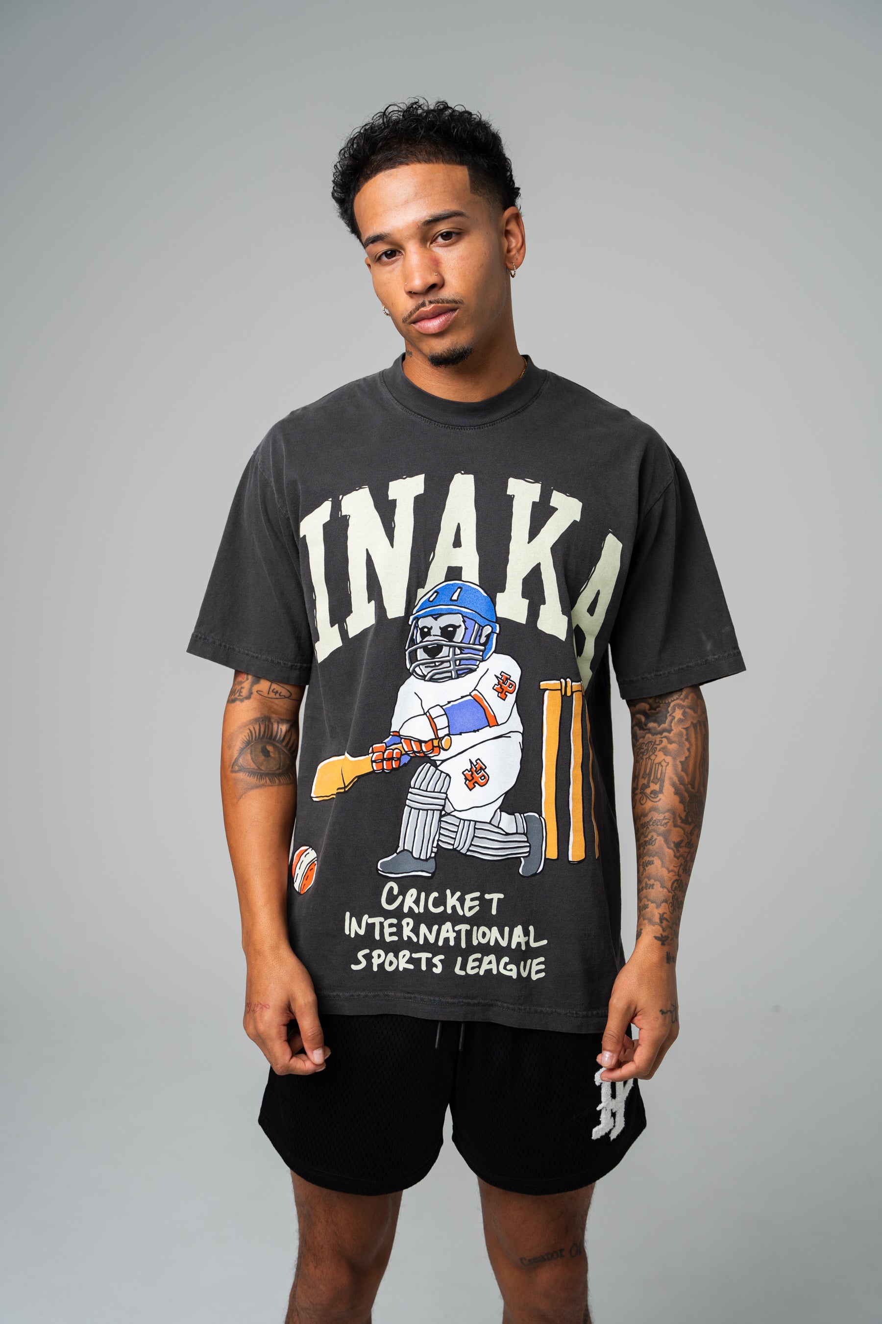 Club Cricket Teddy Tee - Vintage Black