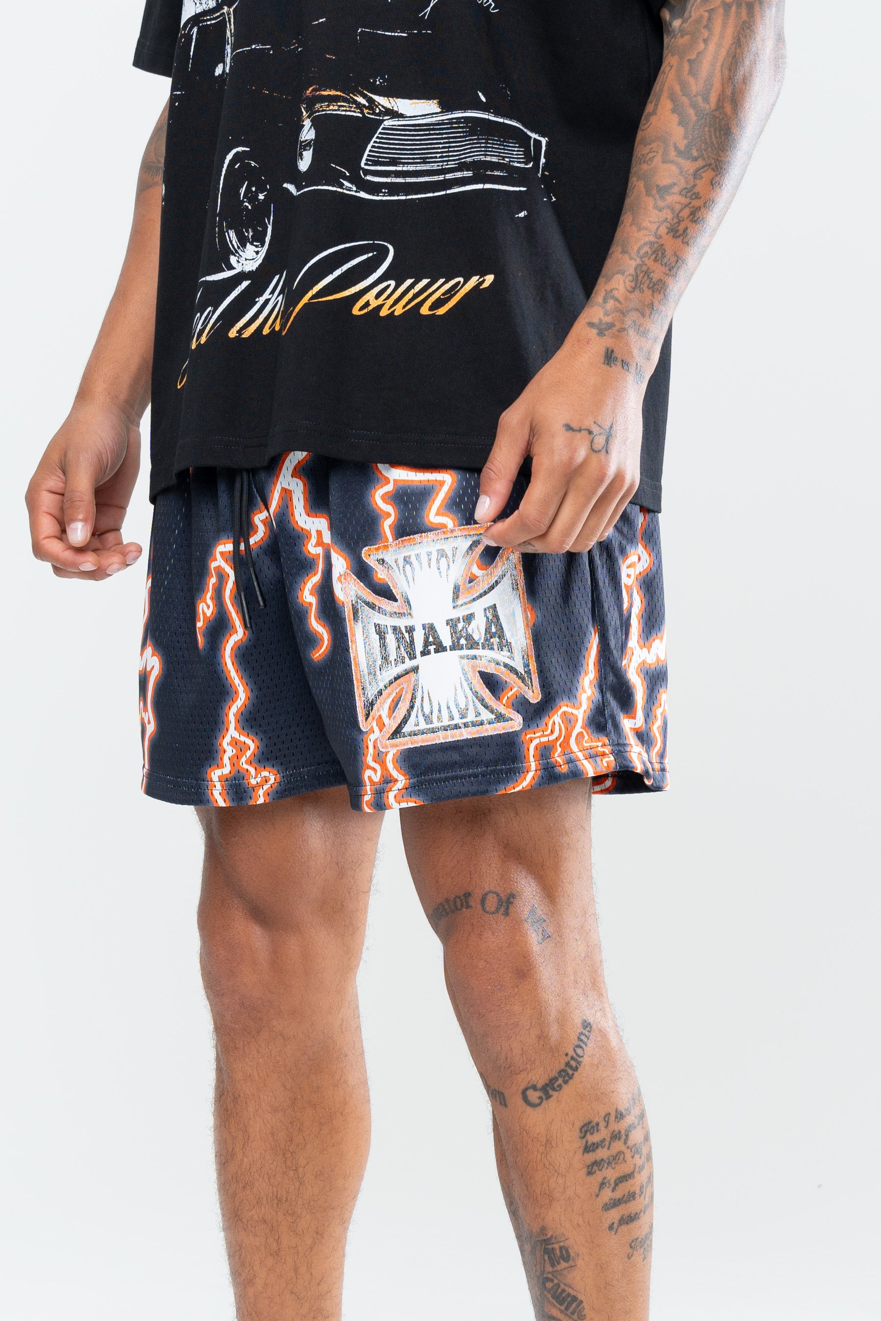 THUNDERSTRUCK MESH SHORTS - GOLD