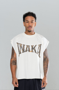 POWERSHOT CAMO CUTOFF TEE - CREAM