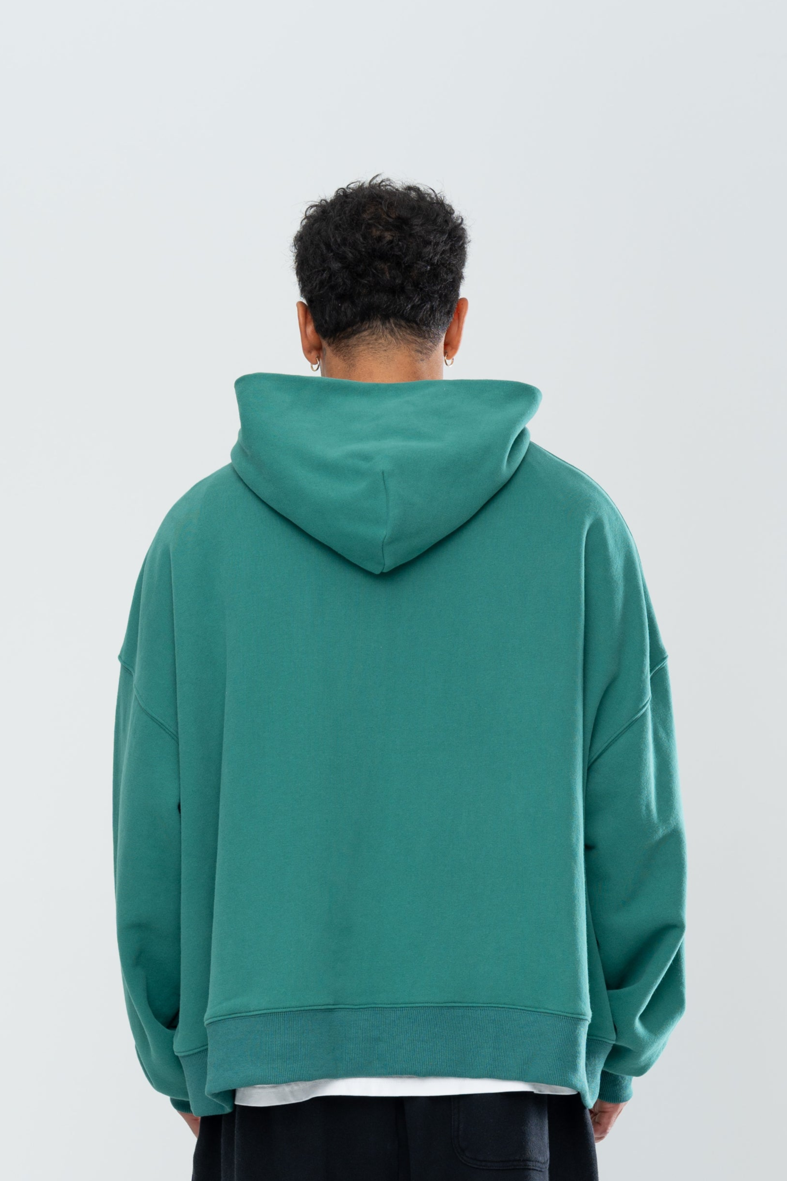 CLASSIC DOUBLE ZIP HOODIE - FOREST GREEN