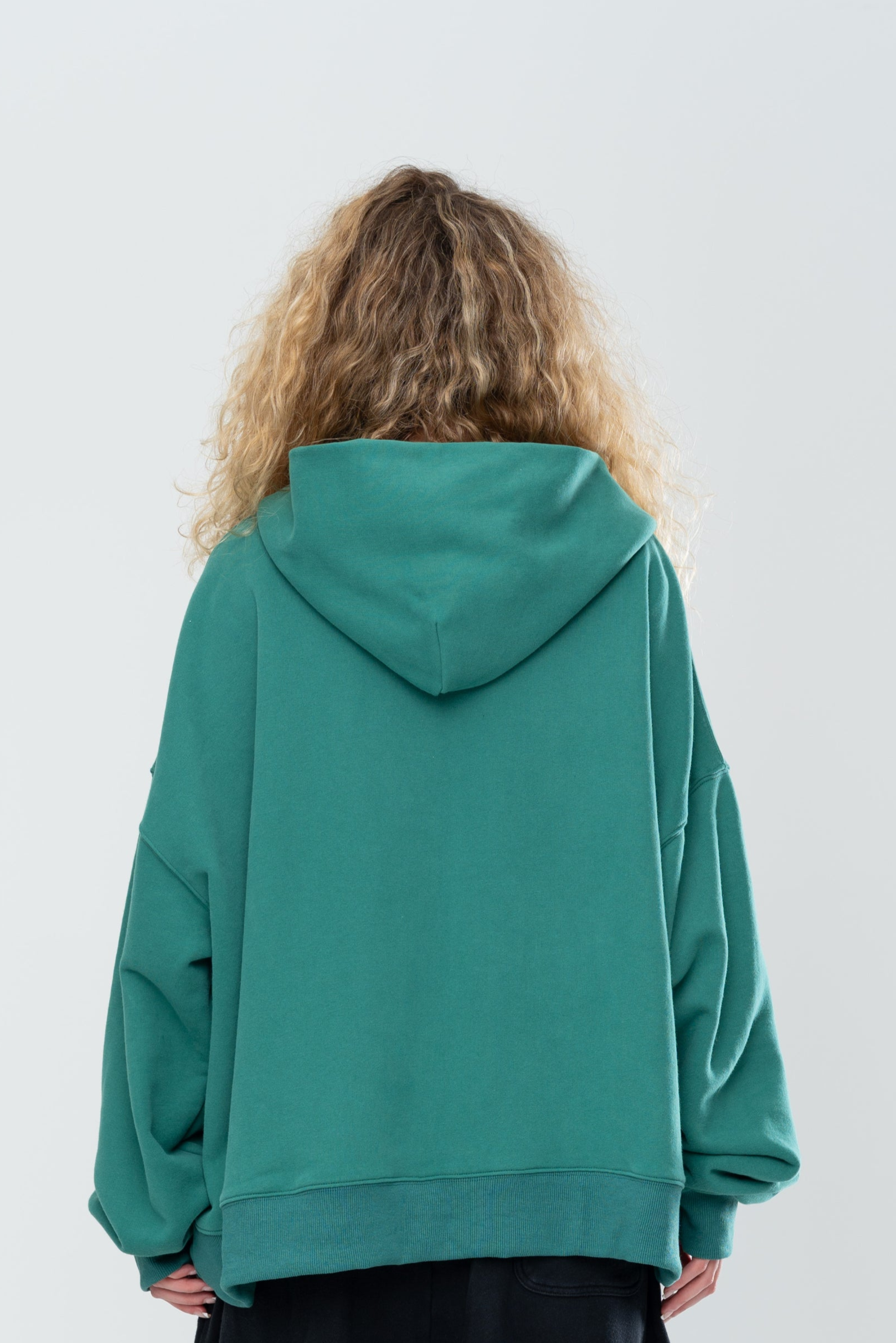 CLASSIC DOUBLE ZIP HOODIE - FOREST GREEN