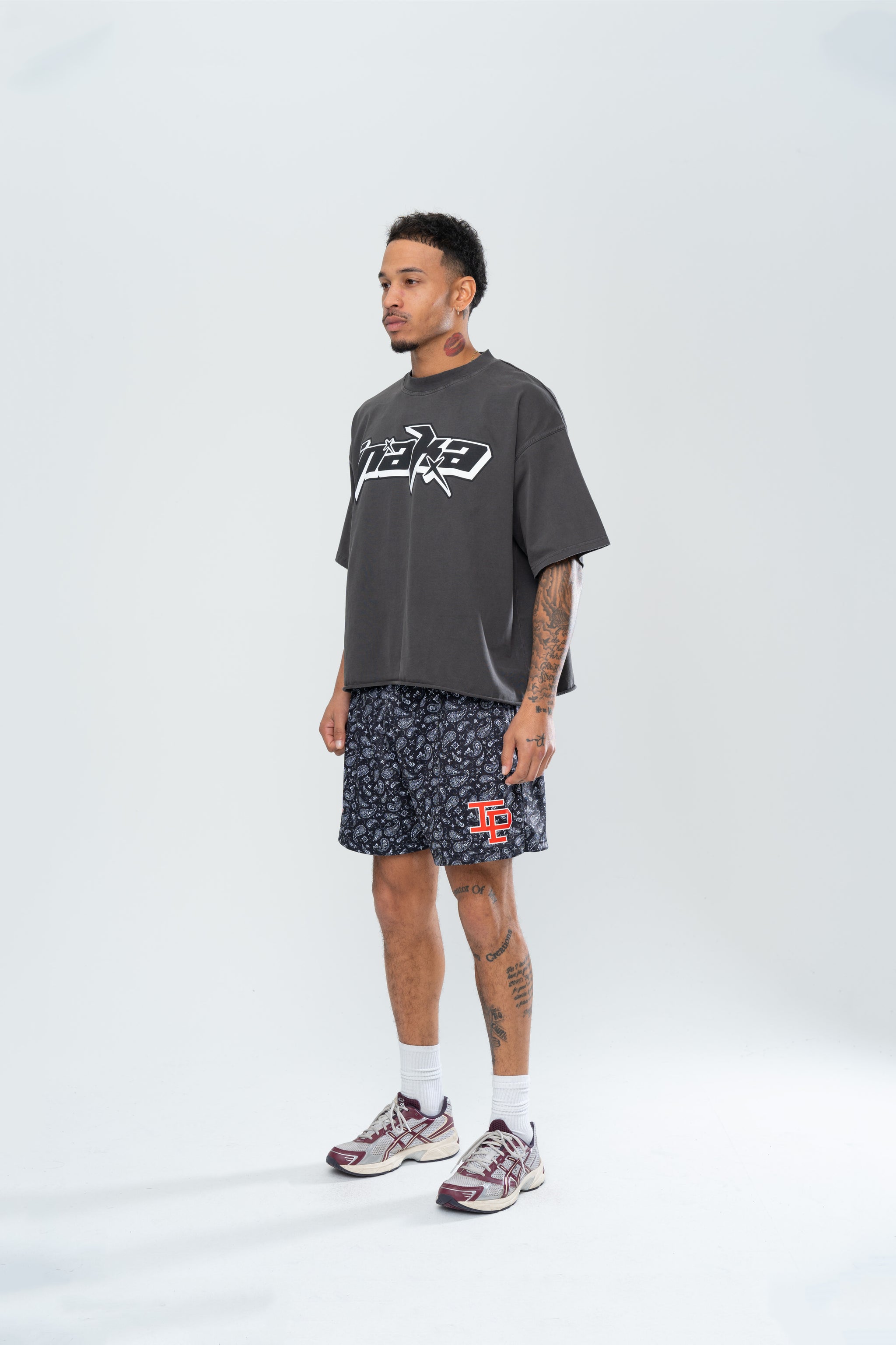 CLASSIC PAISLEY MESH SHORTS - BLACK