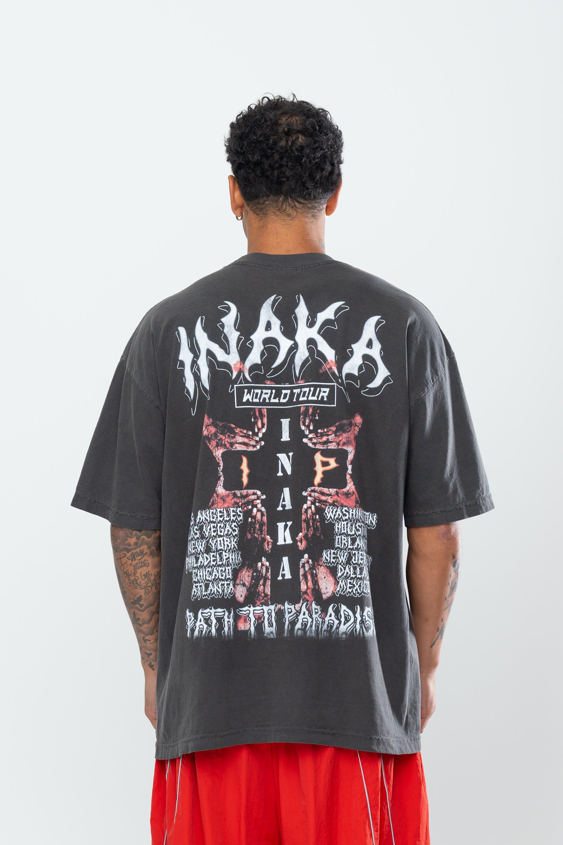 INAKA PATH TO PARADISE TEE - VINTAGE BLACK