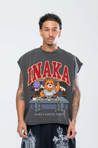 COFFEE PARTY TEDDY CUTOFF - VINTAGE BLACK