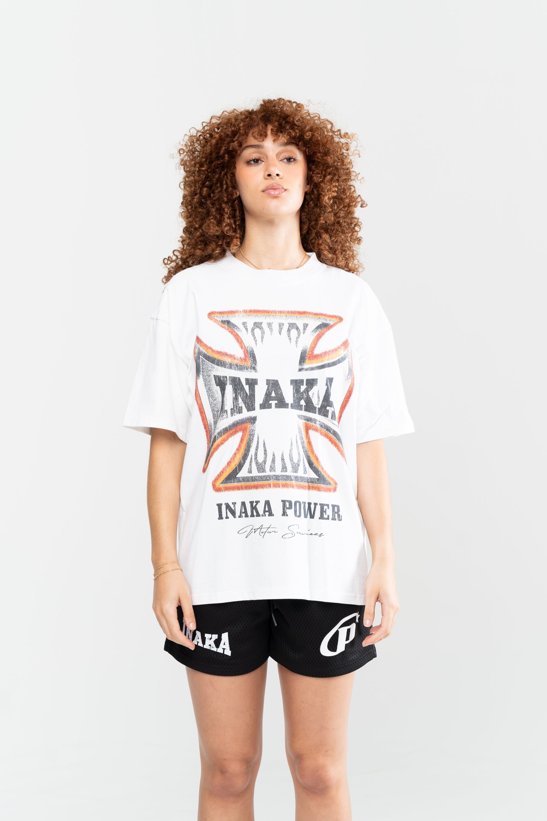 CROSS FLAME TEE - WHITE