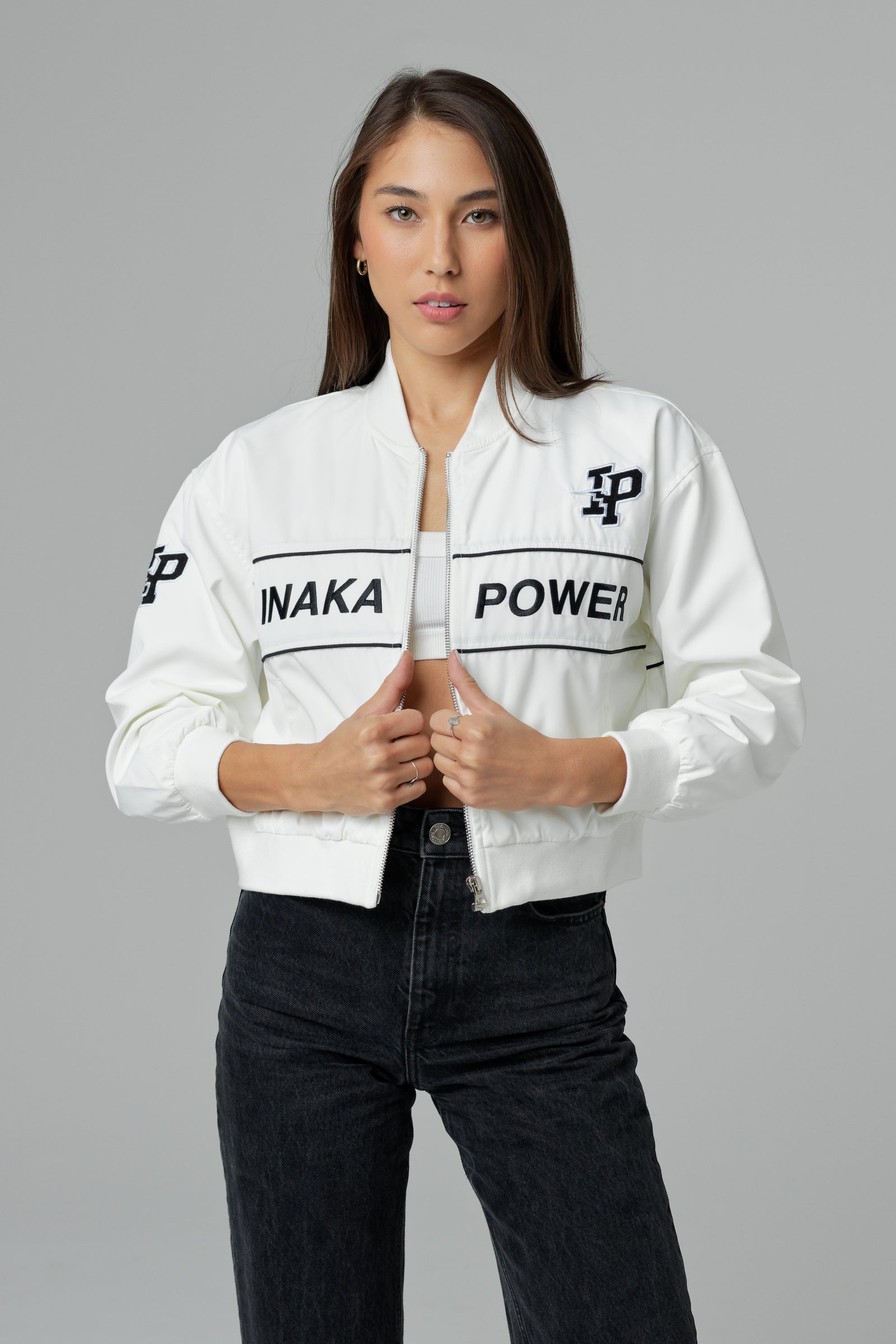 Women's Cropped Bomber - Ivory