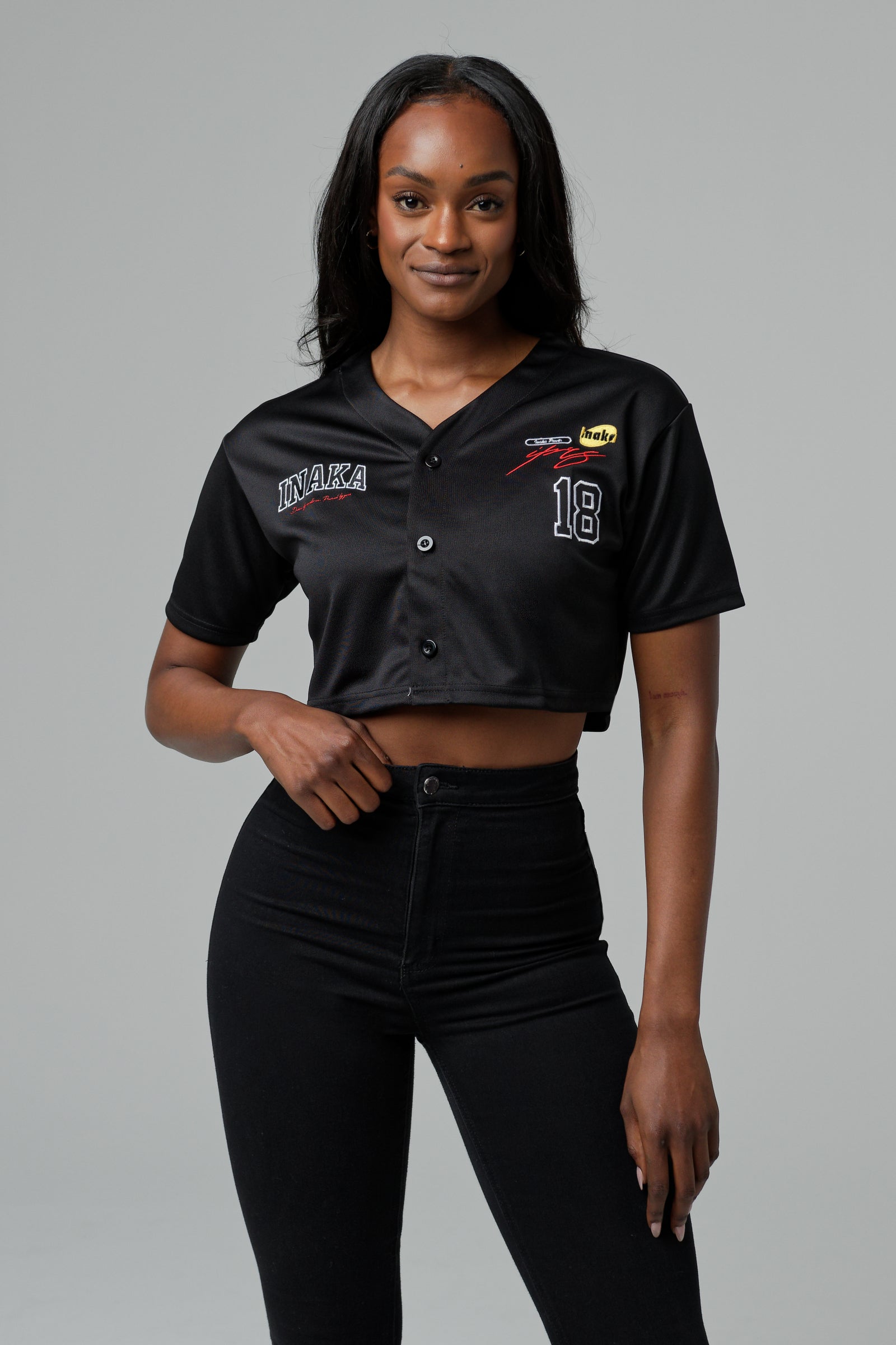 WOMEN'S IPRS CROPPED JERSEY - BLACK