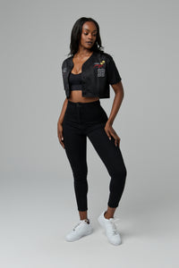 WOMEN'S IPRS CROPPED JERSEY - BLACK