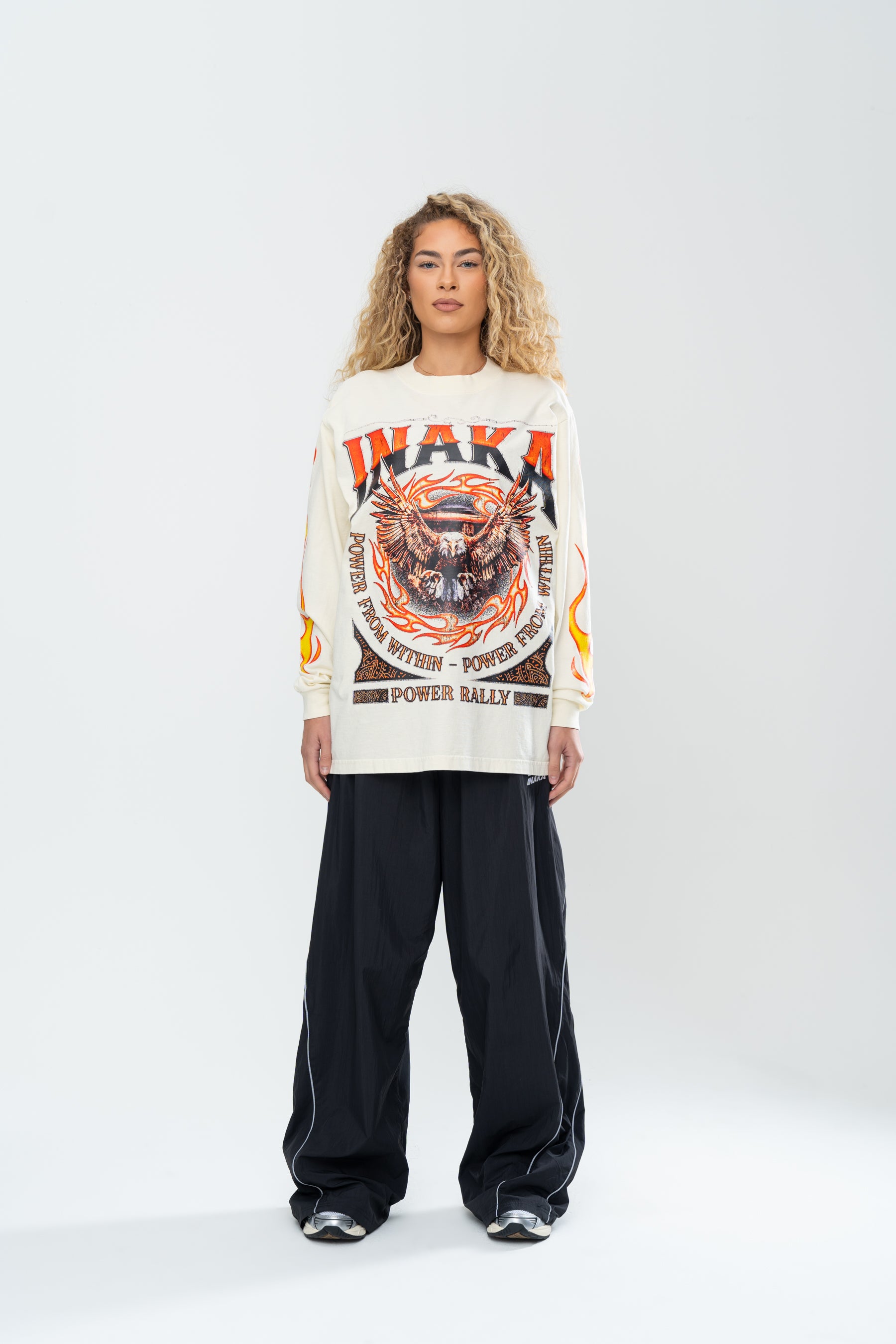 INAKA FLAME EAGLE LONG SLEEVE - CREAM