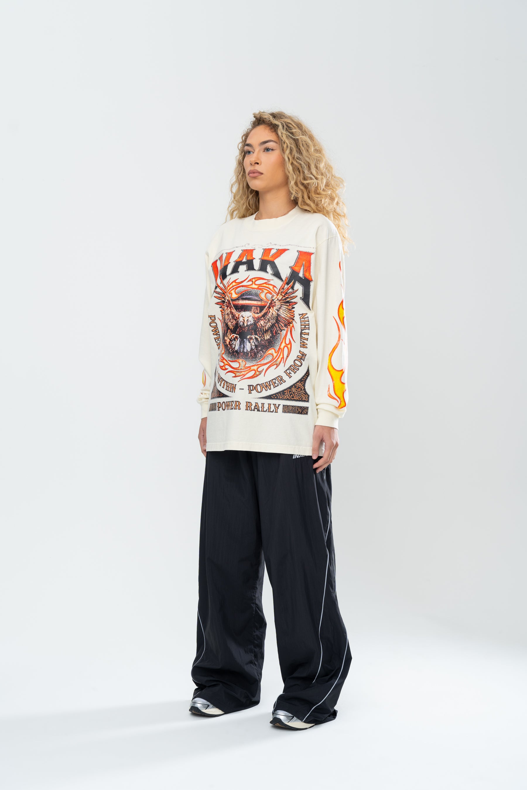INAKA FLAME EAGLE LONG SLEEVE - CREAM