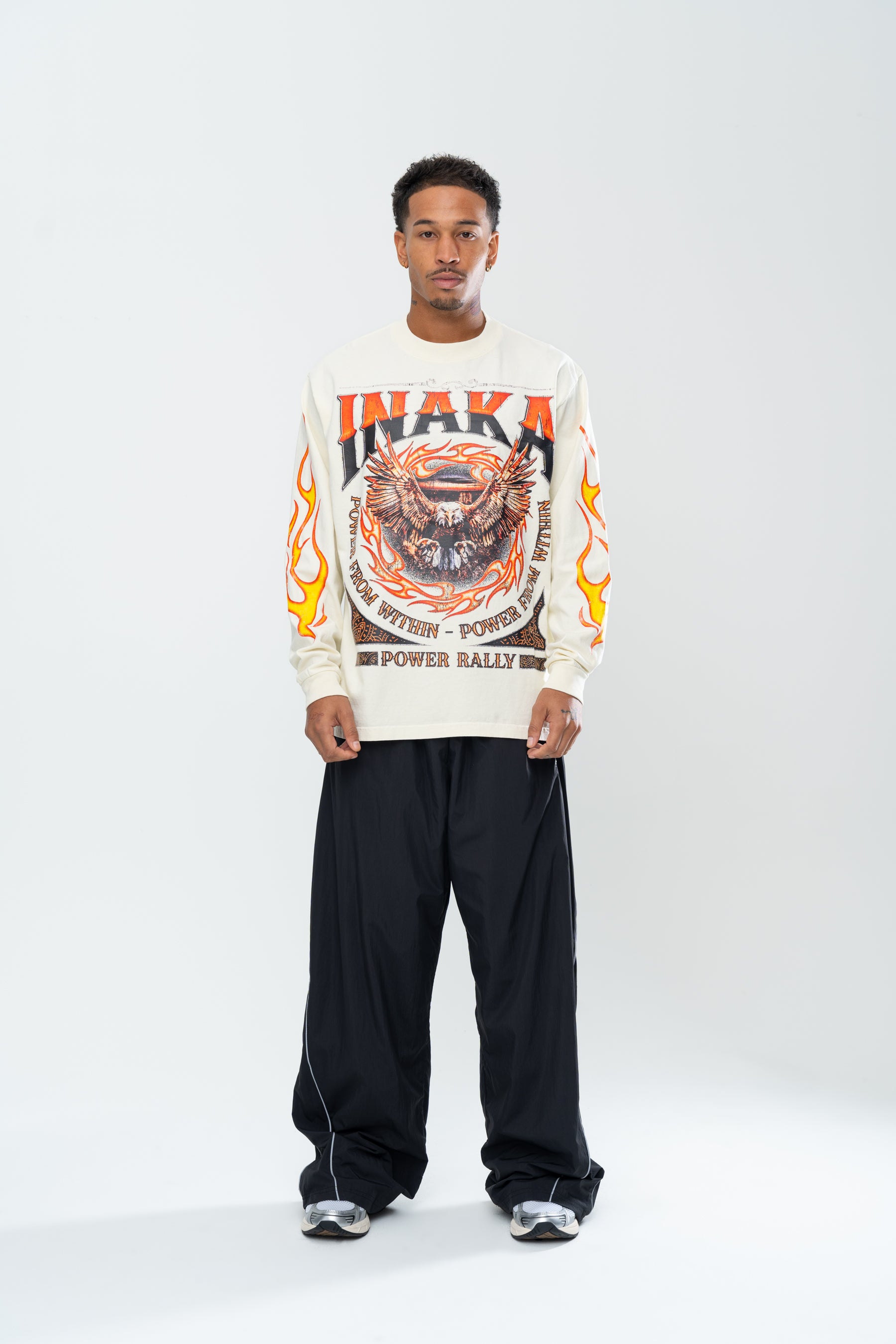 INAKA FLAME EAGLE LONG SLEEVE - CREAM