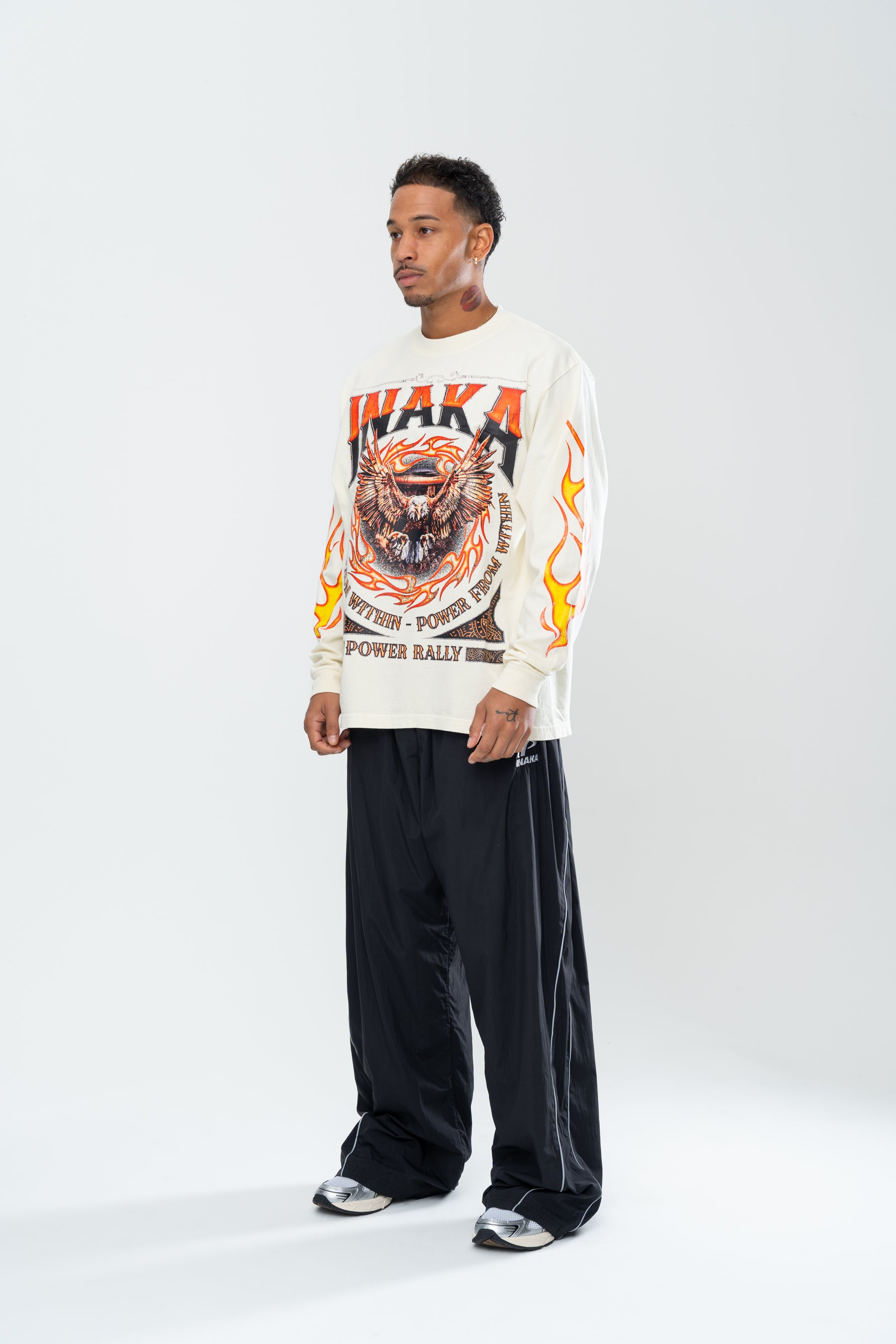 INAKA FLAME EAGLE LONG SLEEVE - CREAM