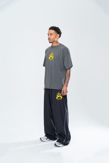 FURY BAGGY TRACKPANTS - BLACK