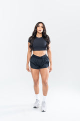 Ivy Cropped Tee - Onyx