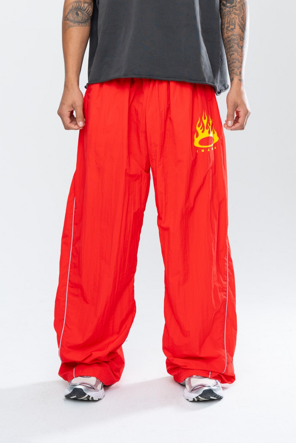FURY BAGGY TRACKPANTS - RED