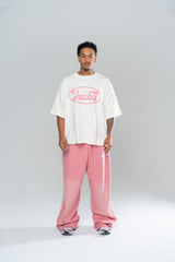 STARLIGHT CROPPED TEE - CREAM/PINK