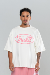 STARLIGHT CROPPED TEE - CREAM/PINK